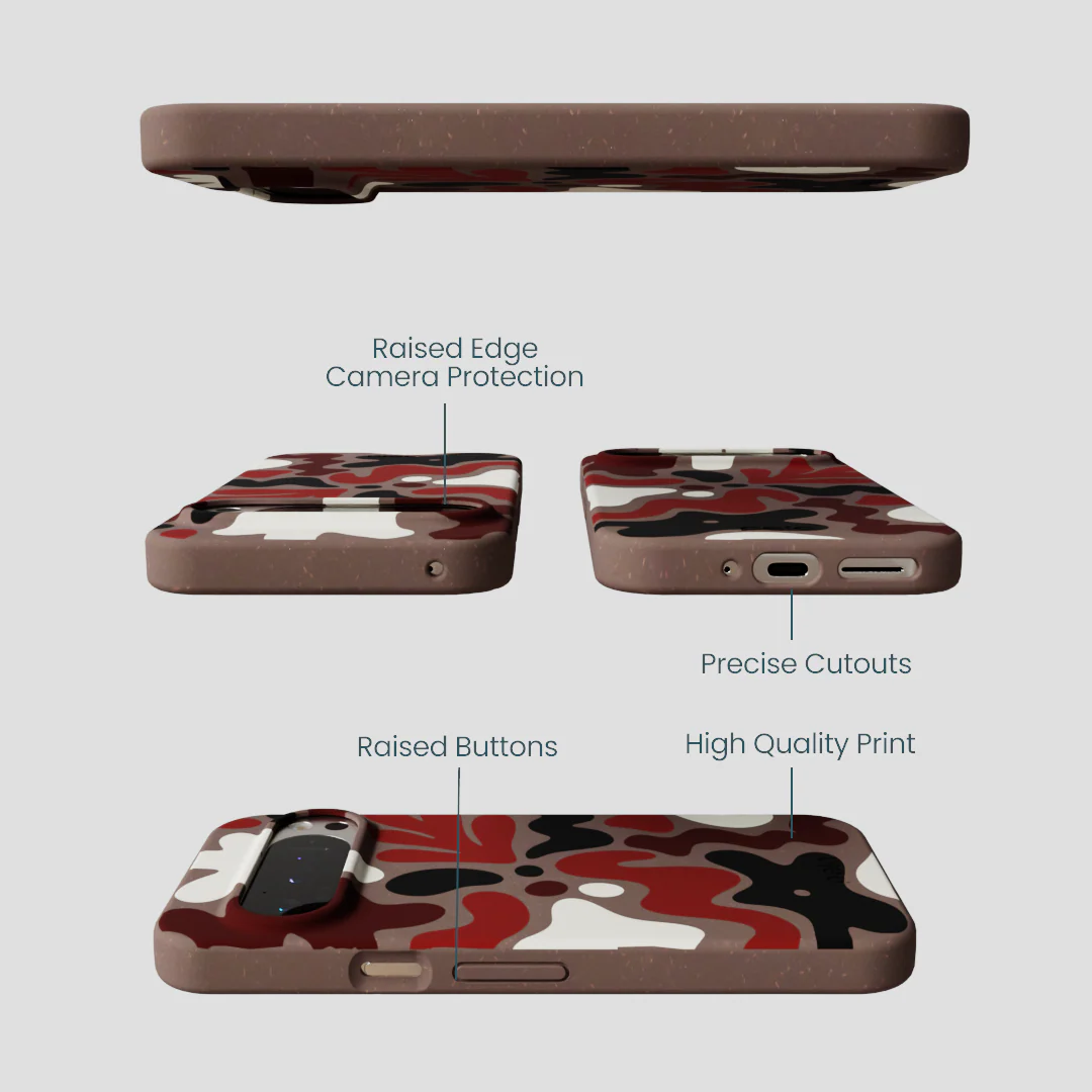 Chocolate Brown Earthy Curves Google Pixel 9/9 Pro Case - Image 3