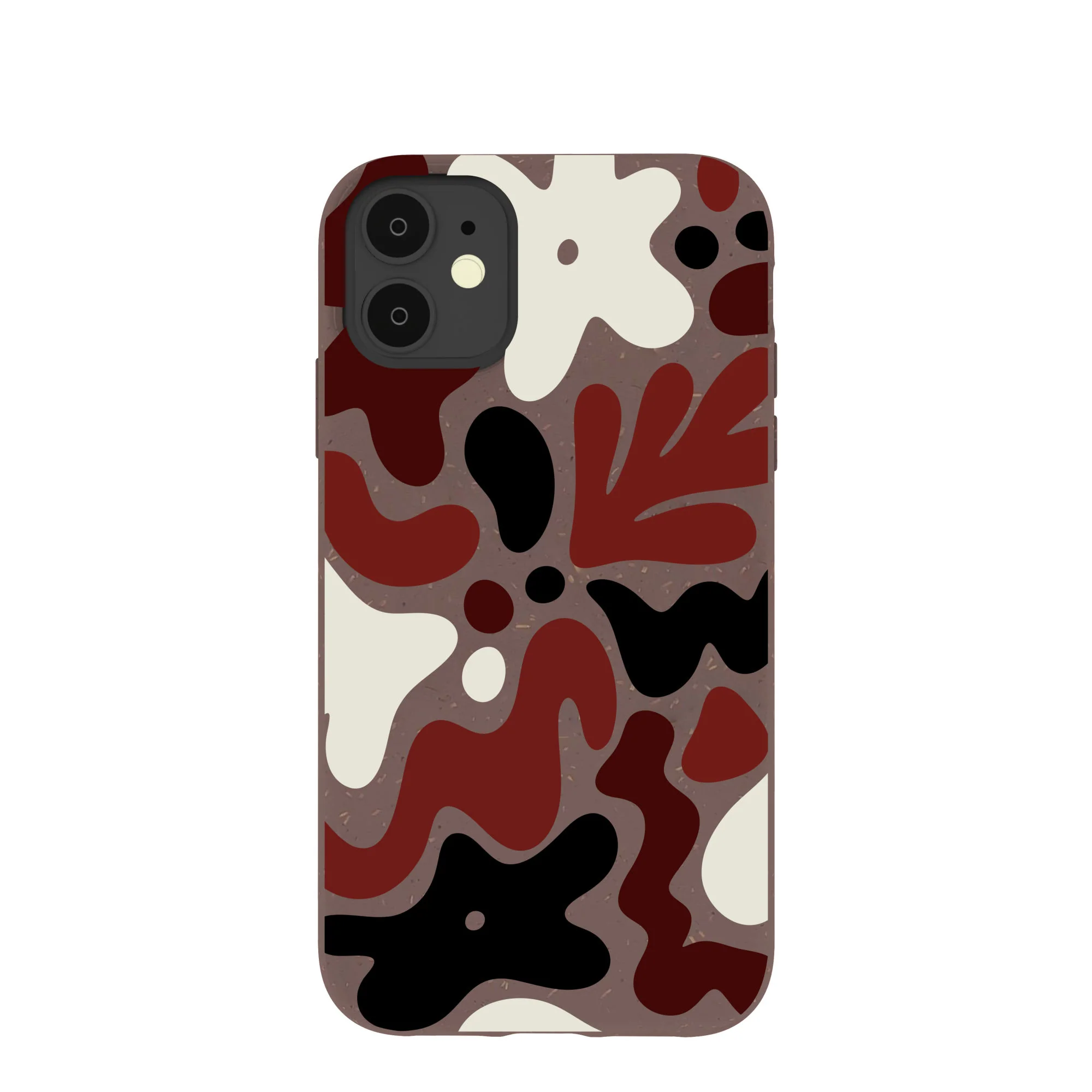Chocolate Brown Earthy Curves iPhone 11 Case