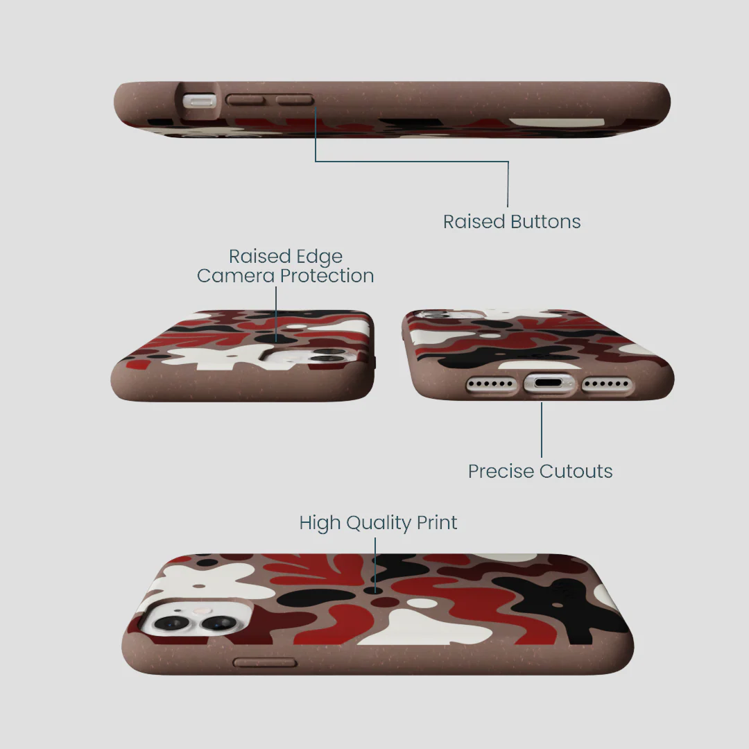 Chocolate Brown Earthy Curves iPhone 11 Case - Image 3