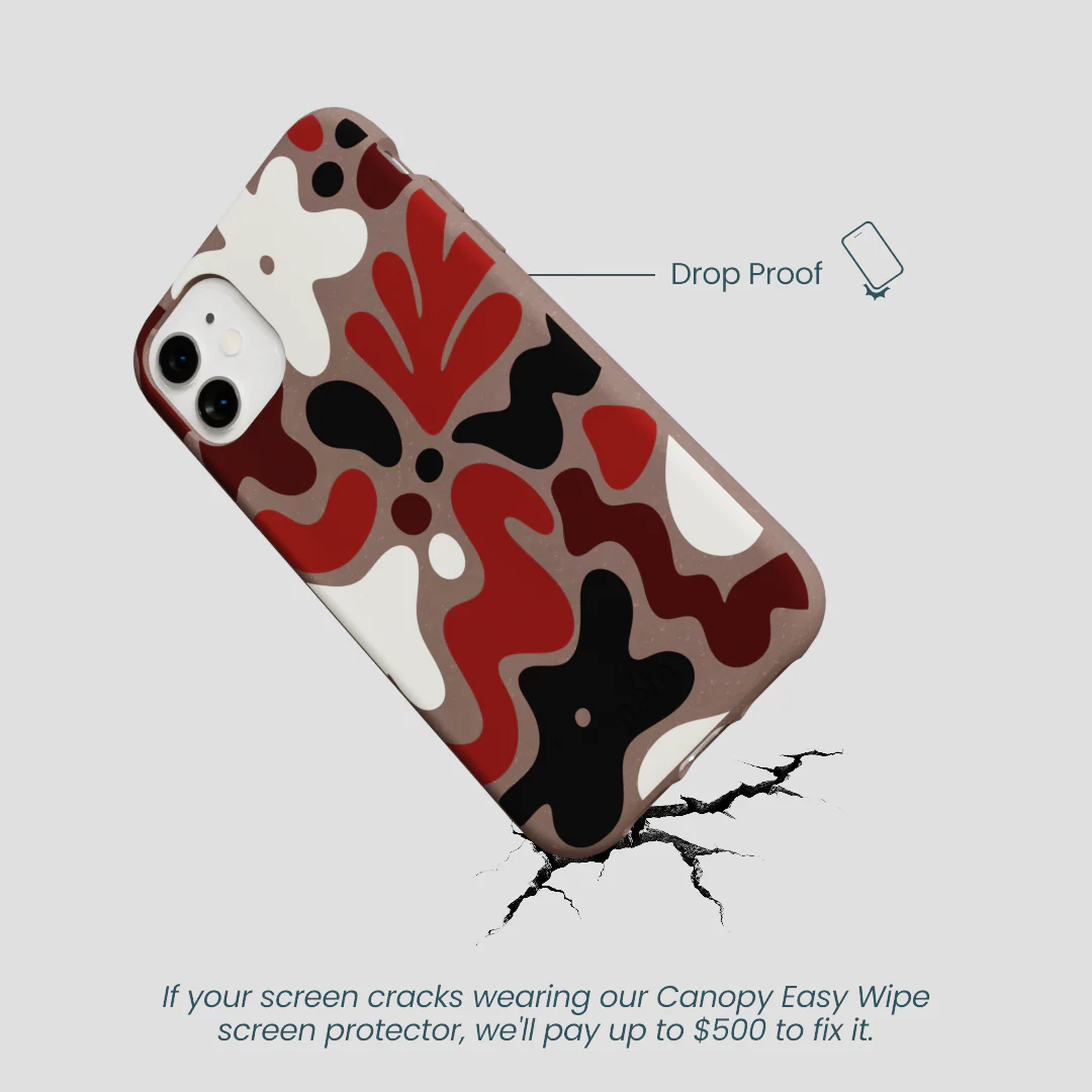 Chocolate Brown Earthy Curves iPhone 11 Case - Image 5