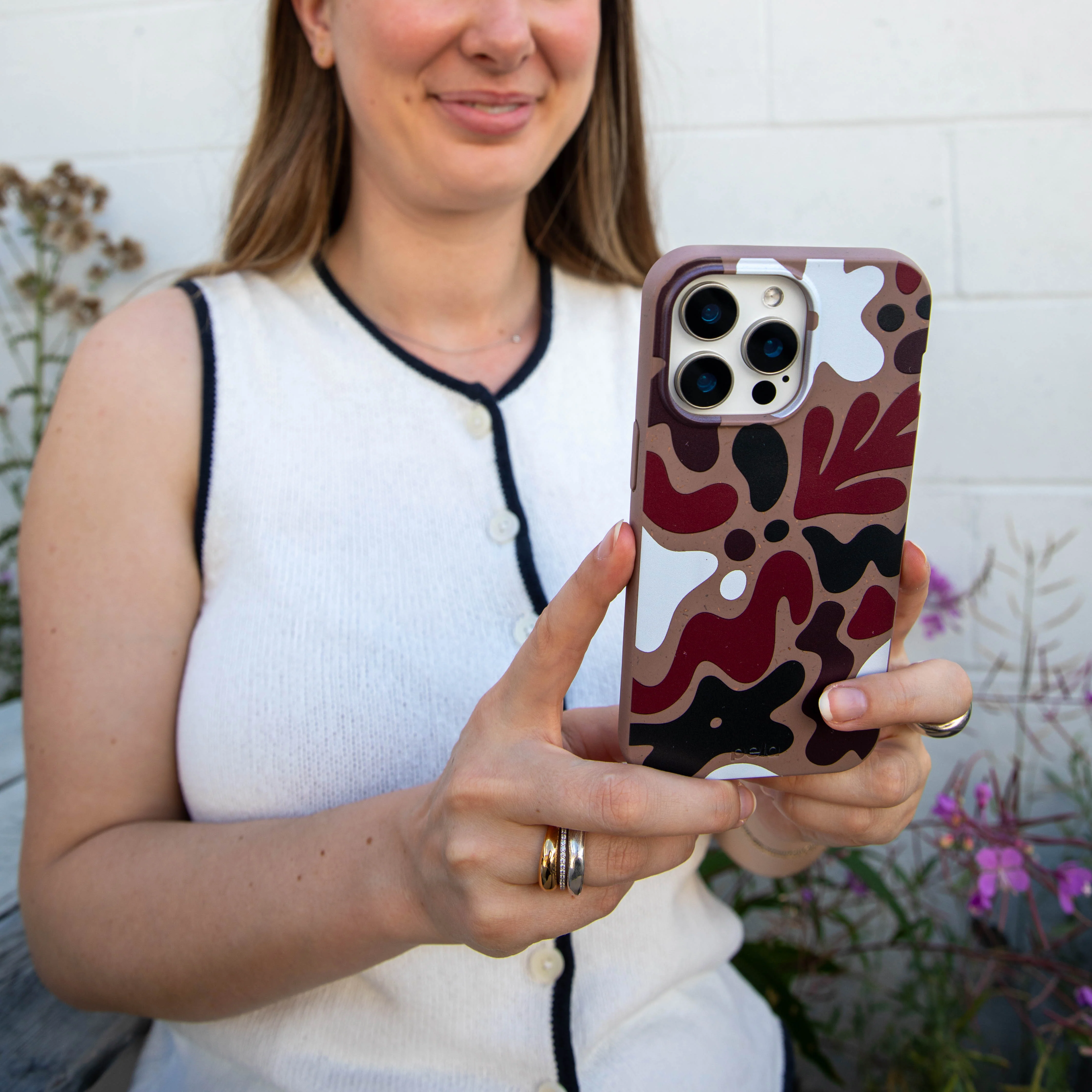 Chocolate Brown Earthy Curves iPhone 11 Pro Case - Image 2