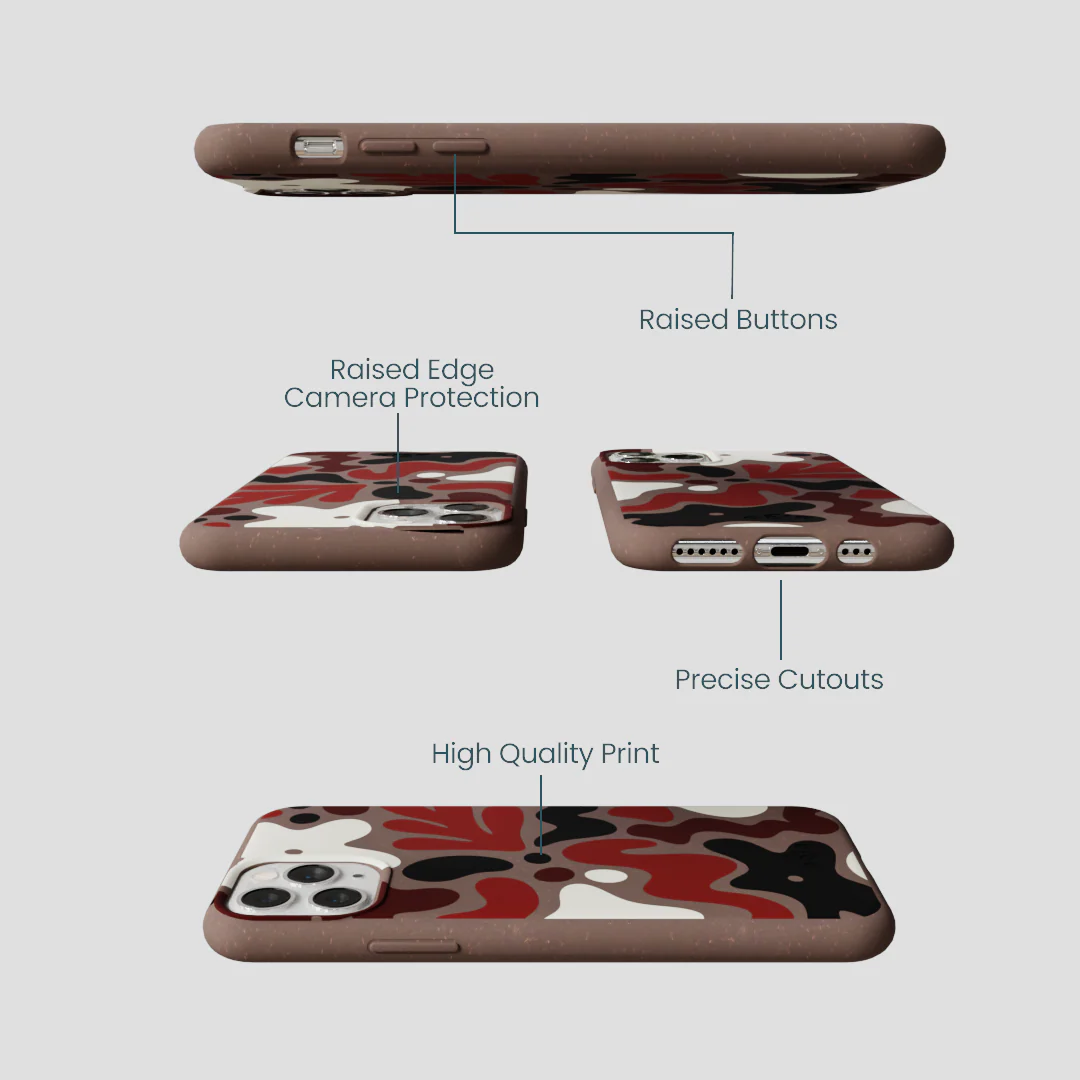 Chocolate Brown Earthy Curves iPhone 11 Pro Case - Image 3