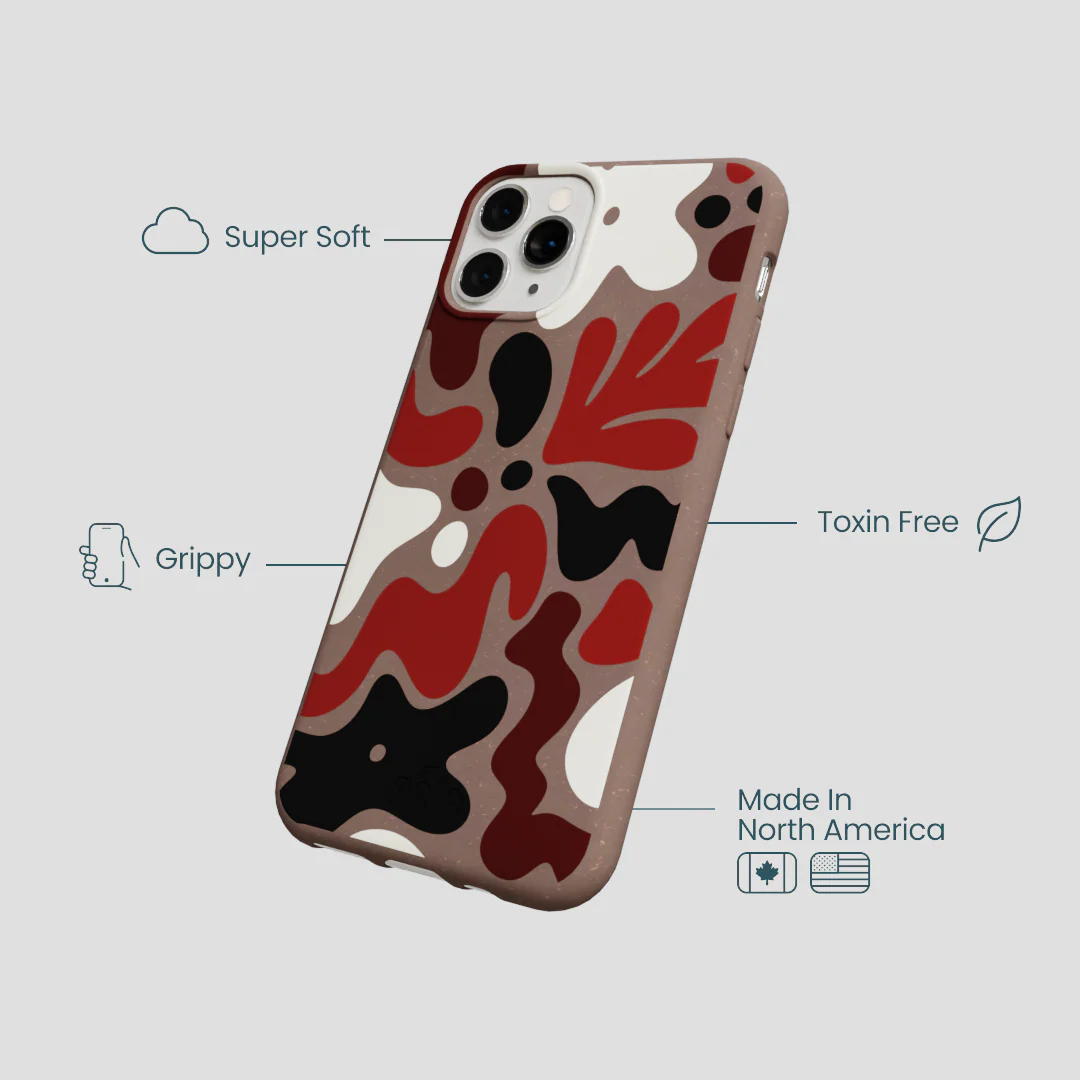 Chocolate Brown Earthy Curves iPhone 11 Pro Case - Image 4