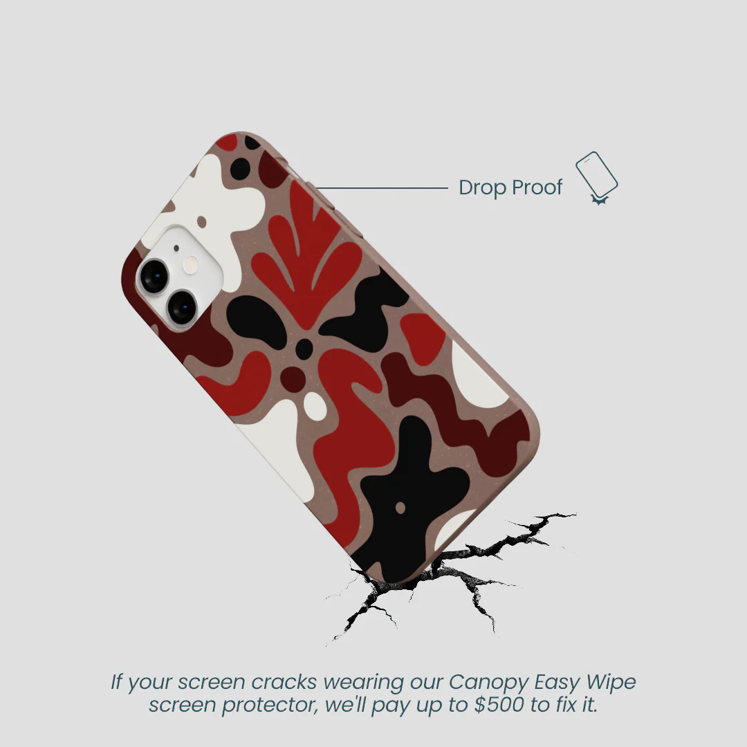 Chocolate Brown Earthy Curves iPhone 12 Mini Case - Image 5