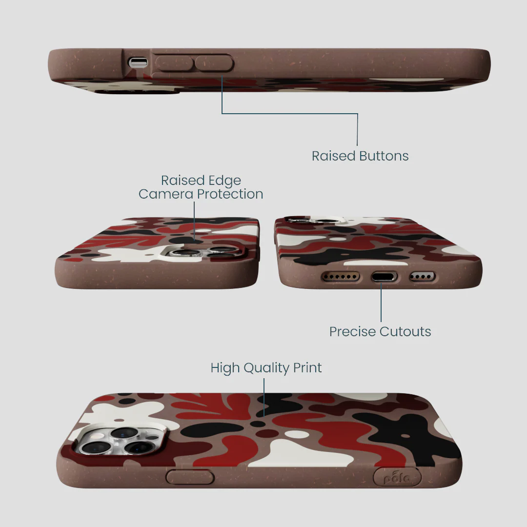 Chocolate Brown Earthy Curves iPhone 12 Pro Max Case - Image 3