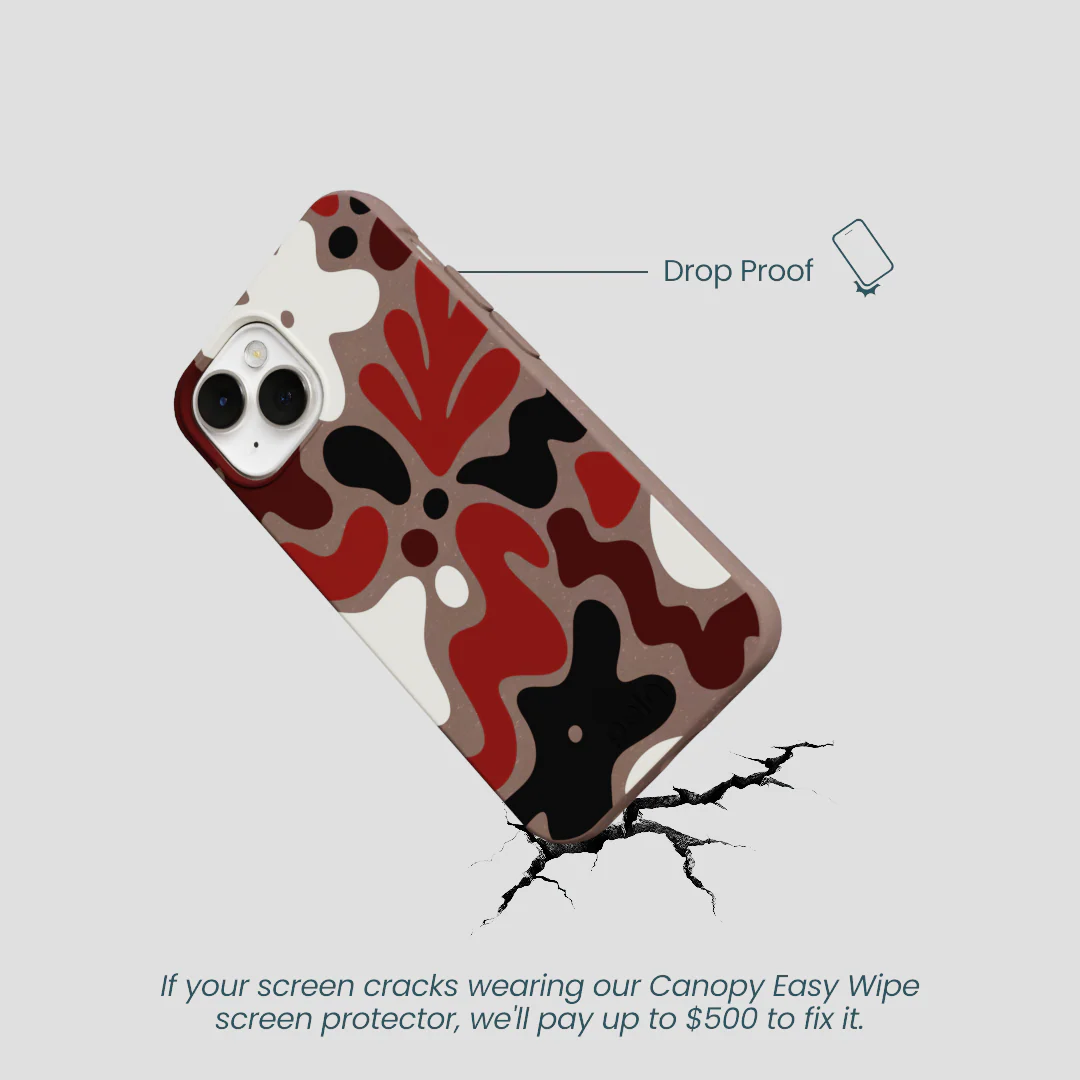 Chocolate Brown Earthy Curves iPhone 13 Mini Case - Image 5