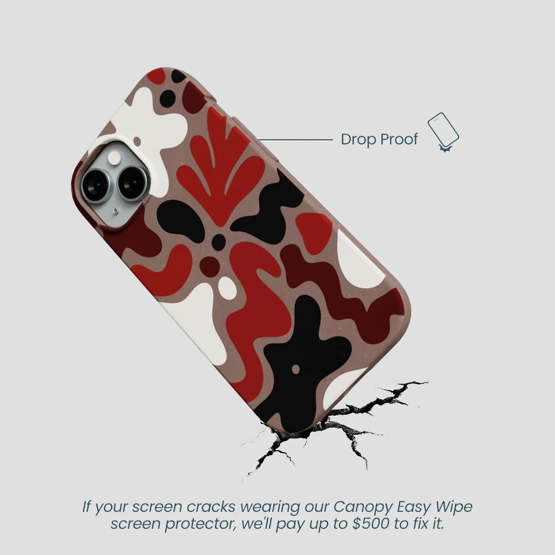 Chocolate Brown Earthy Curves iPhone 14 Case - Image 5
