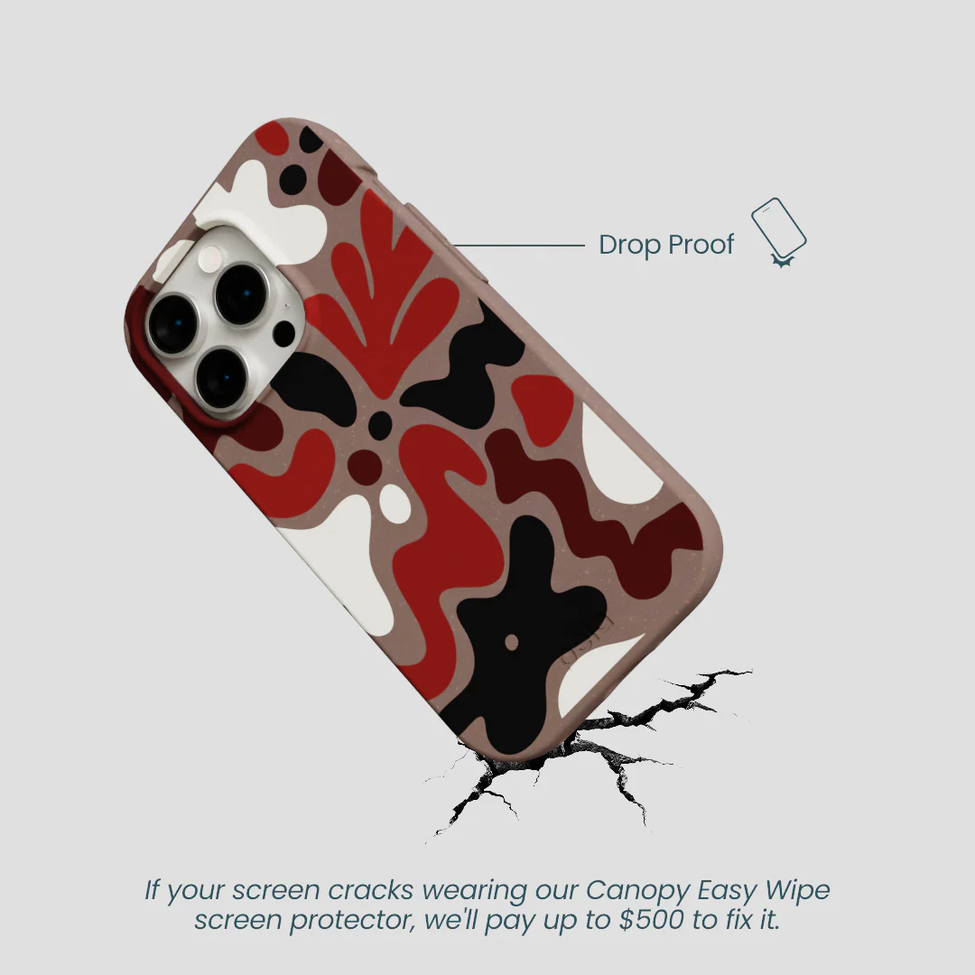 Chocolate Brown Earthy Curves iPhone 14 Pro Case - Image 5