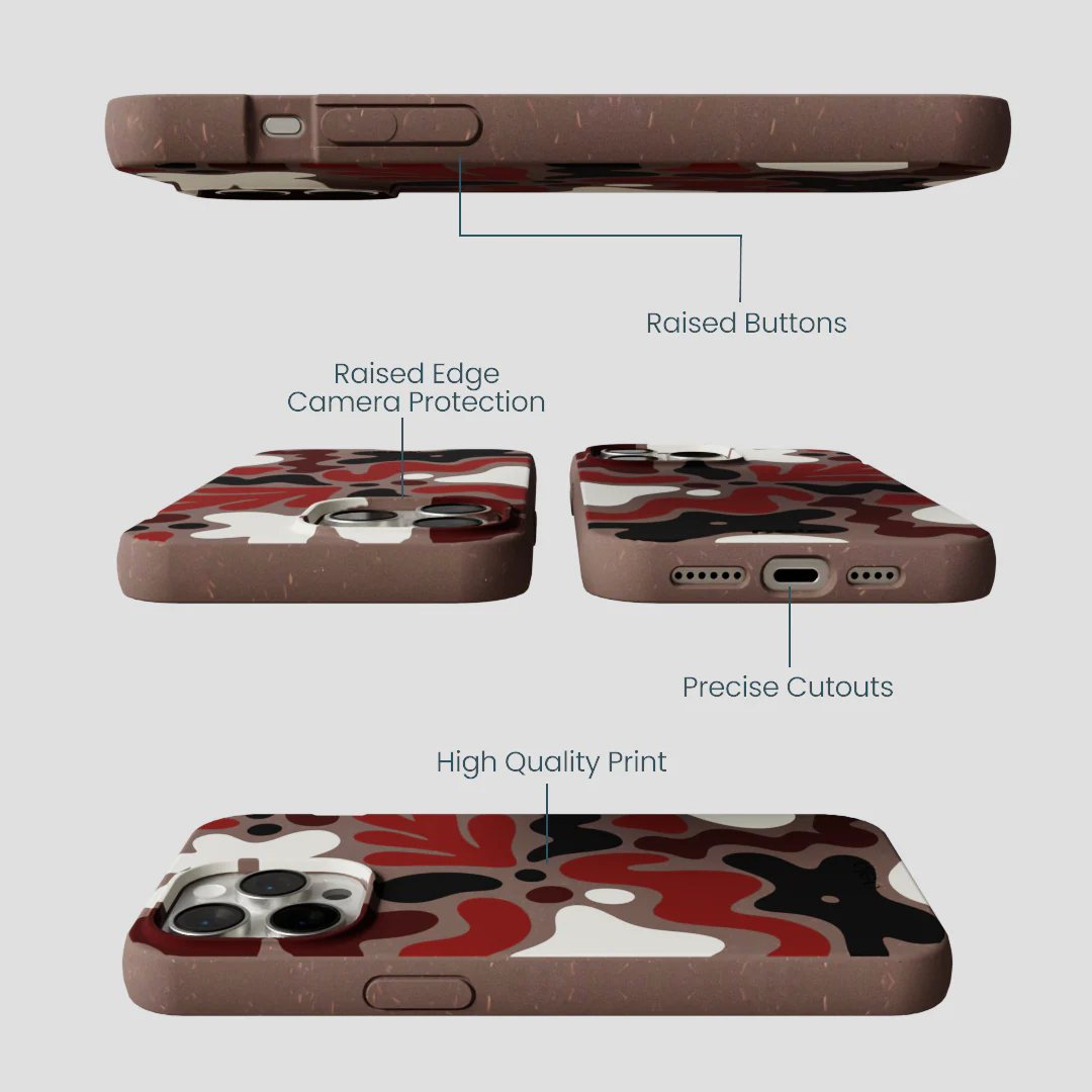 Chocolate Brown Earthy Curves iPhone 14 Pro Max Case - Image 3