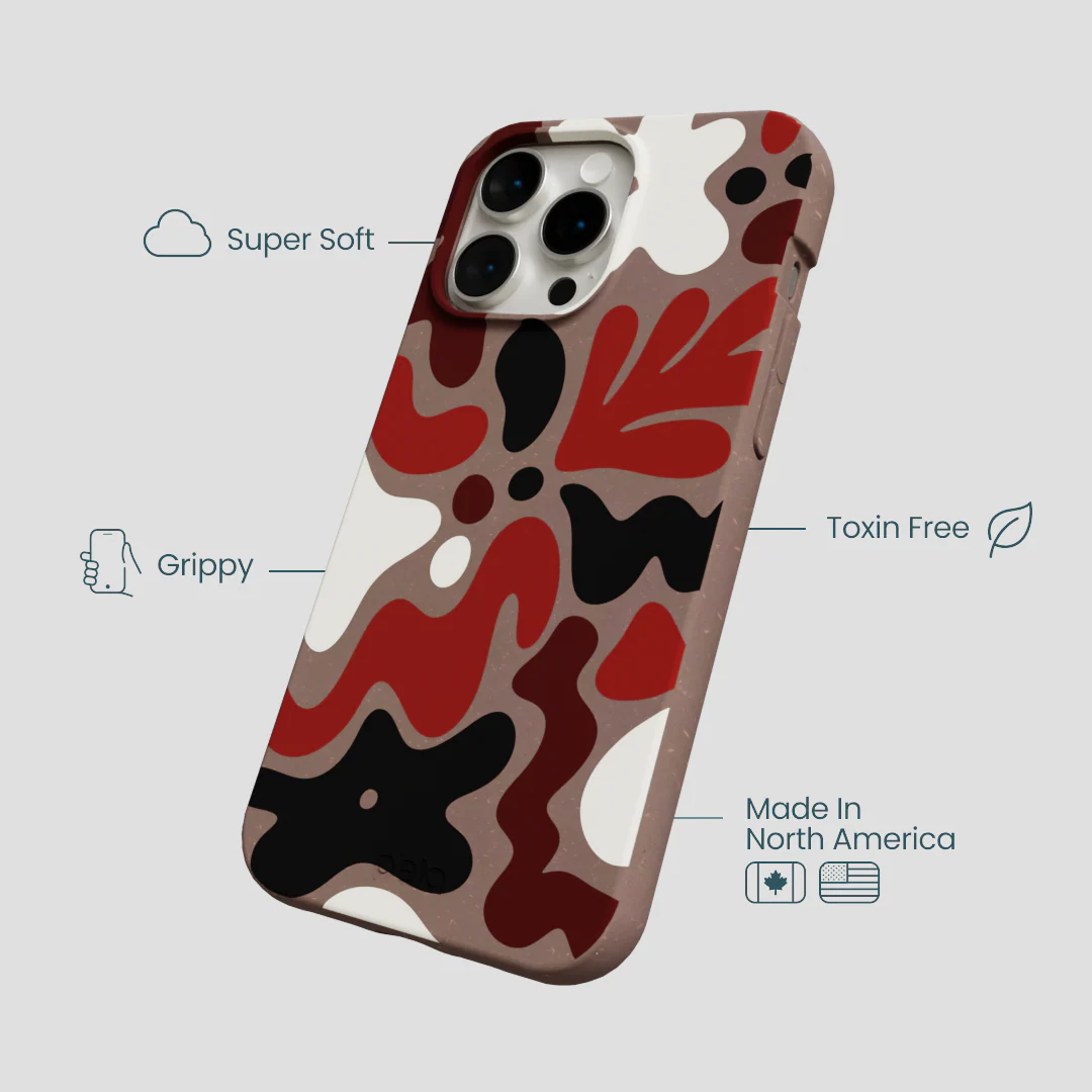 Chocolate Brown Earthy Curves iPhone 14 Pro Max Case - Image 4
