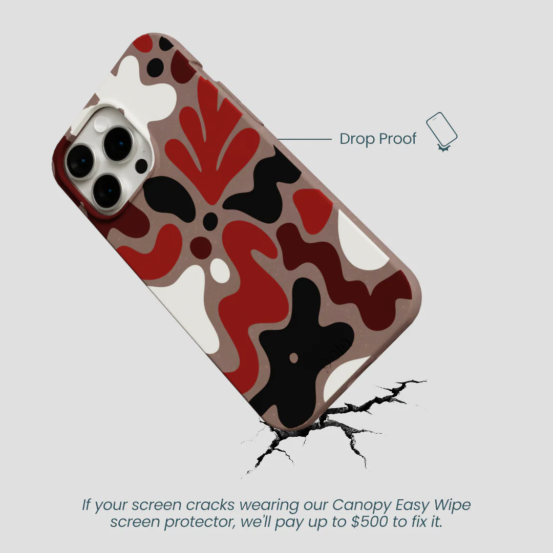 Chocolate Brown Earthy Curves iPhone 14 Pro Max Case - Image 5