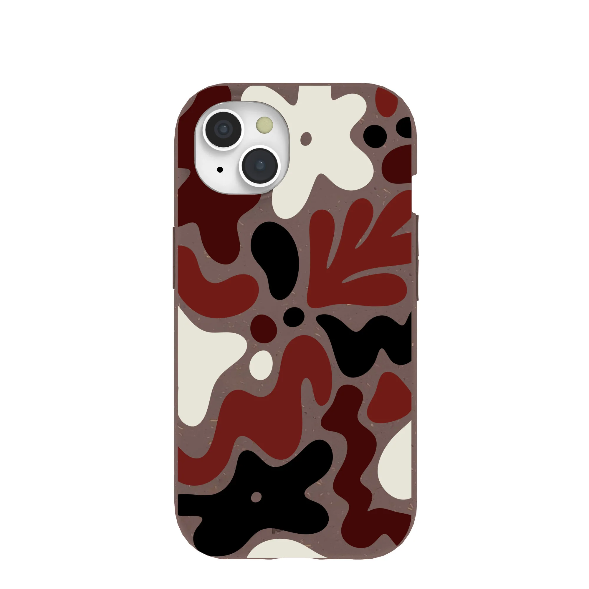 Chocolate Brown Earthy Curves iPhone 15 Case