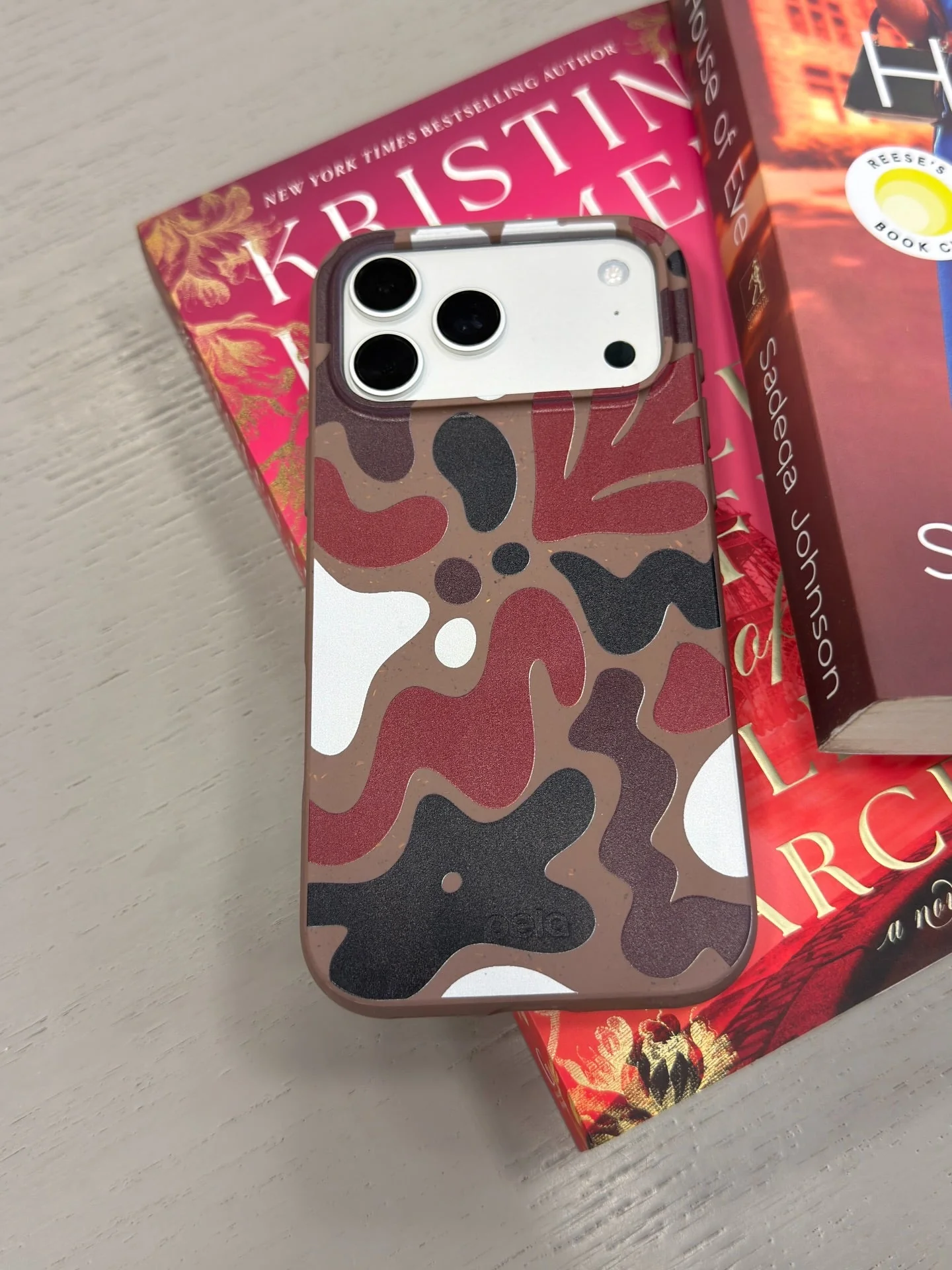 Chocolate Brown Earthy Curves iPhone 15 Case - Image 2
