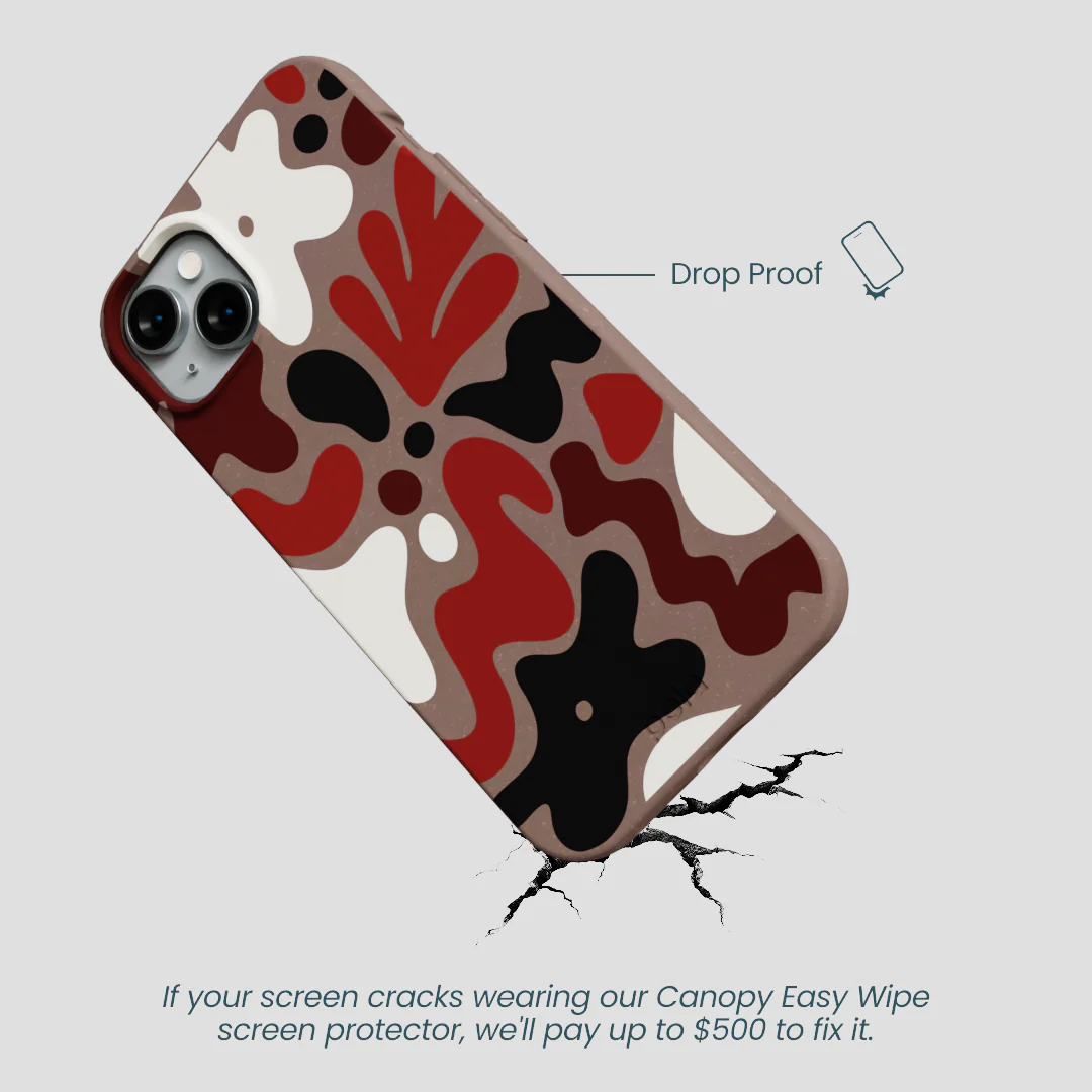 Chocolate Brown Earthy Curves iPhone 15 Plus Case - Image 5