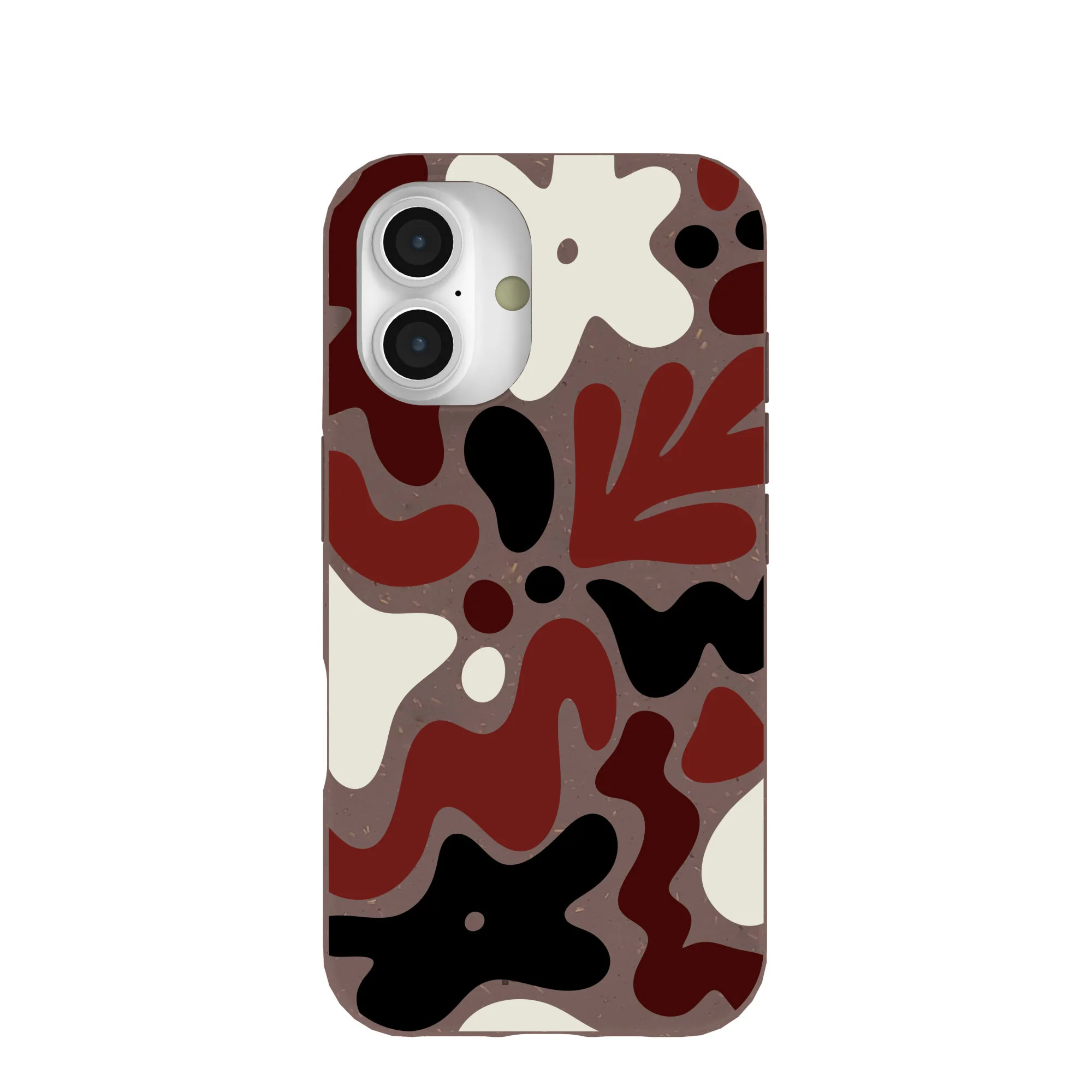Chocolate Brown Earthy Curves iPhone 16 Case