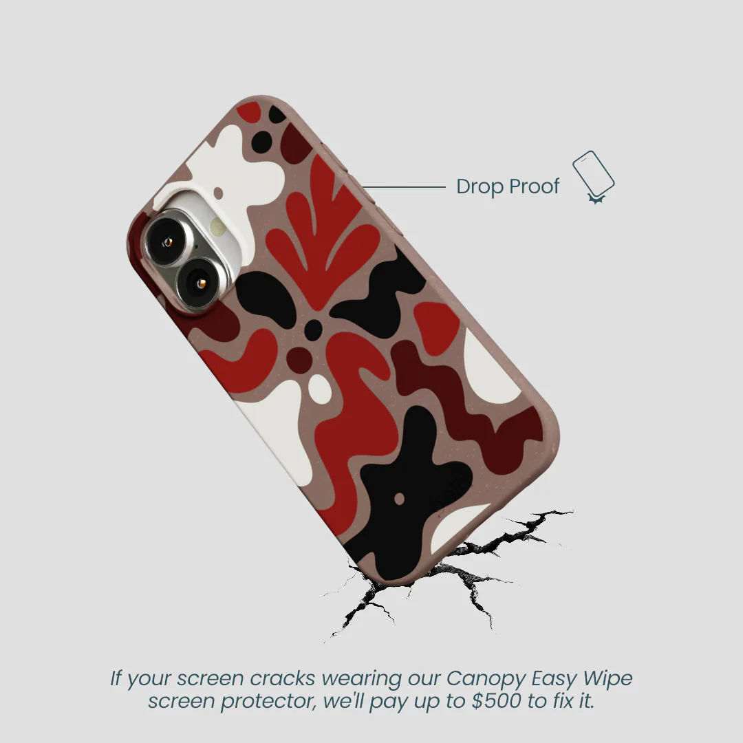 Chocolate Brown Earthy Curves iPhone 16 Case - Image 5