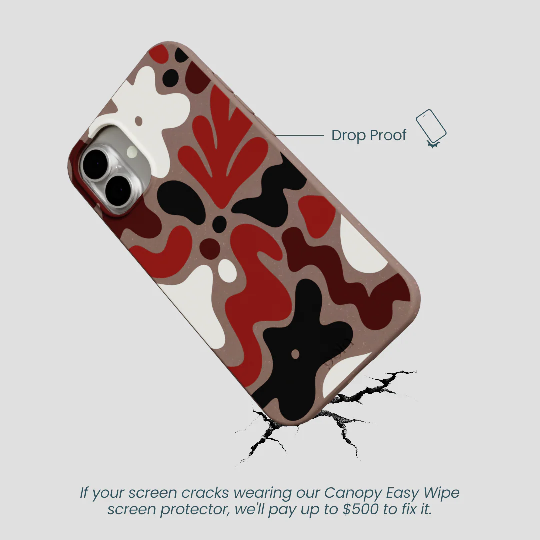 Chocolate Brown Earthy Curves iPhone 16 Plus Case - Image 5