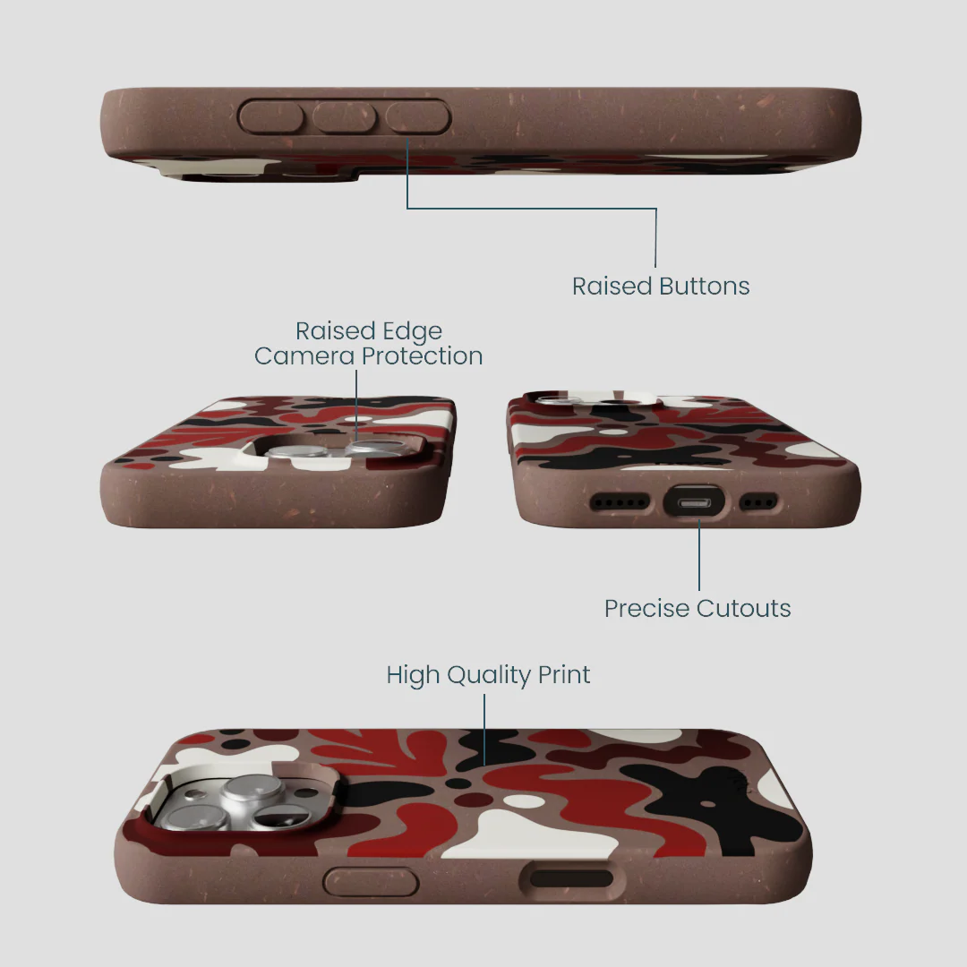 Chocolate Brown Earthy Curves iPhone 16 Pro Case - Image 3
