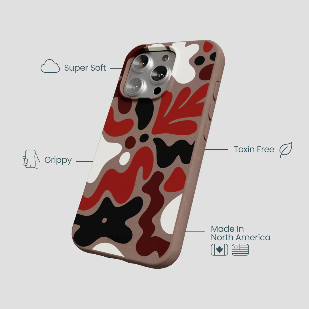 Chocolate Brown Earthy Curves iPhone 16 Pro Case - Image 4
