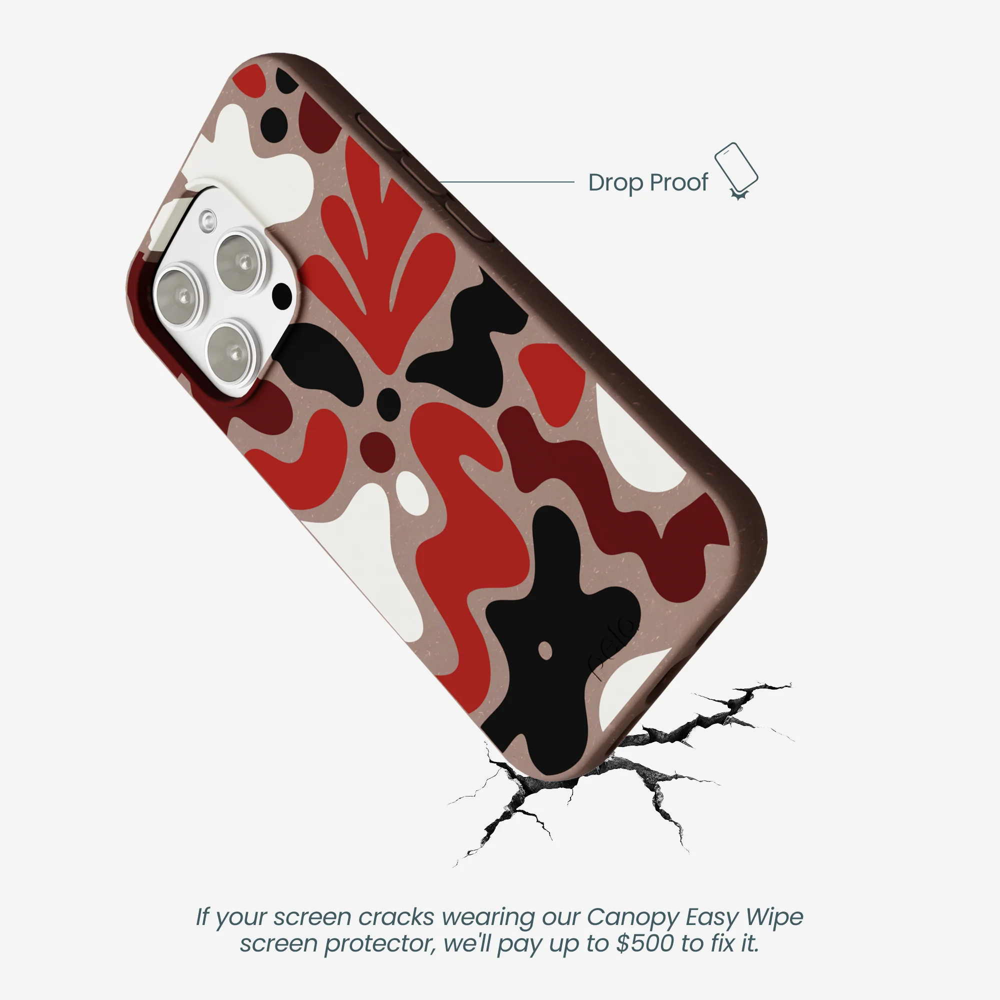 Chocolate Brown Earthy Curves iPhone 16 Pro Max Case - Image 5