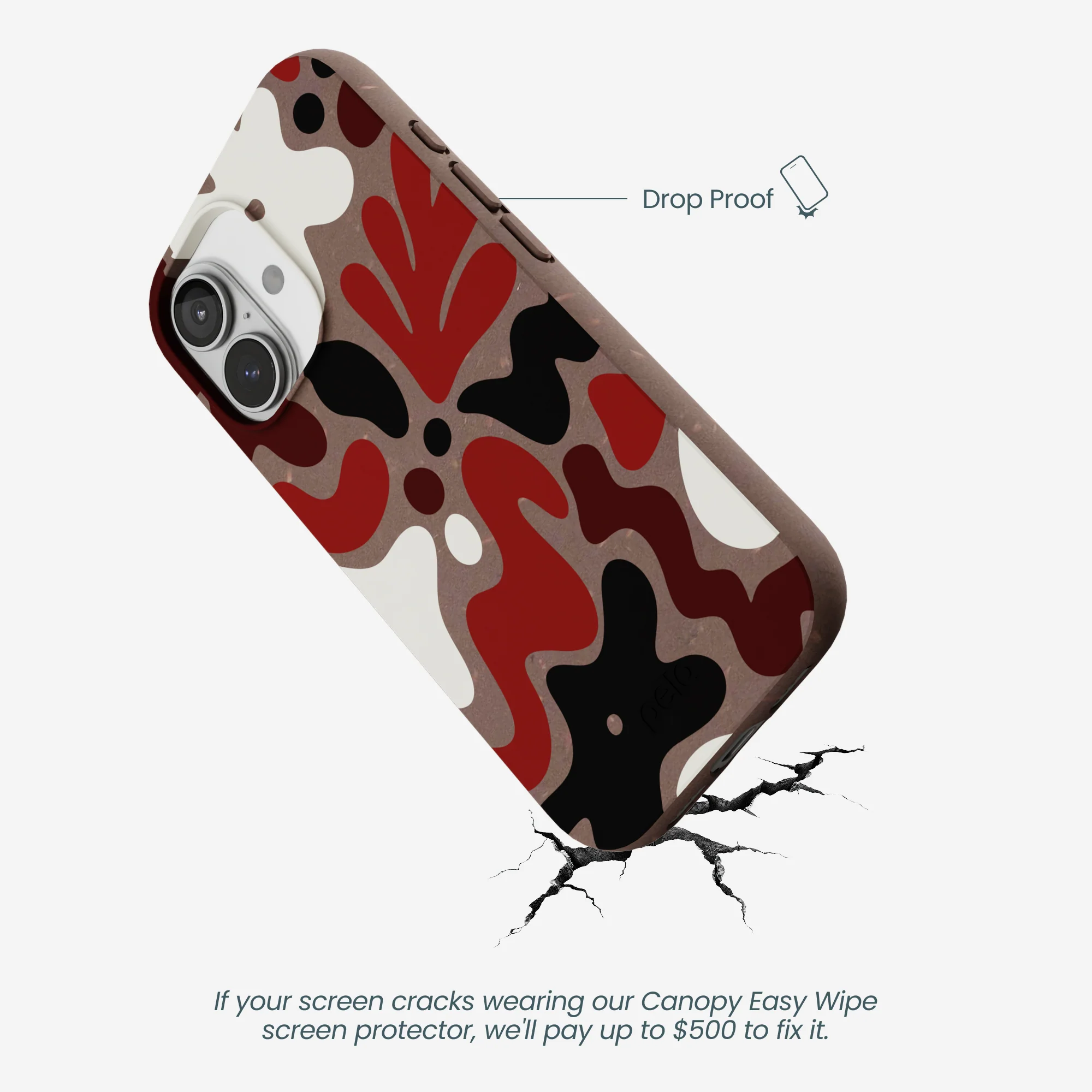 Chocolate Brown Earthy Curves iPhone 17 Case - Image 5