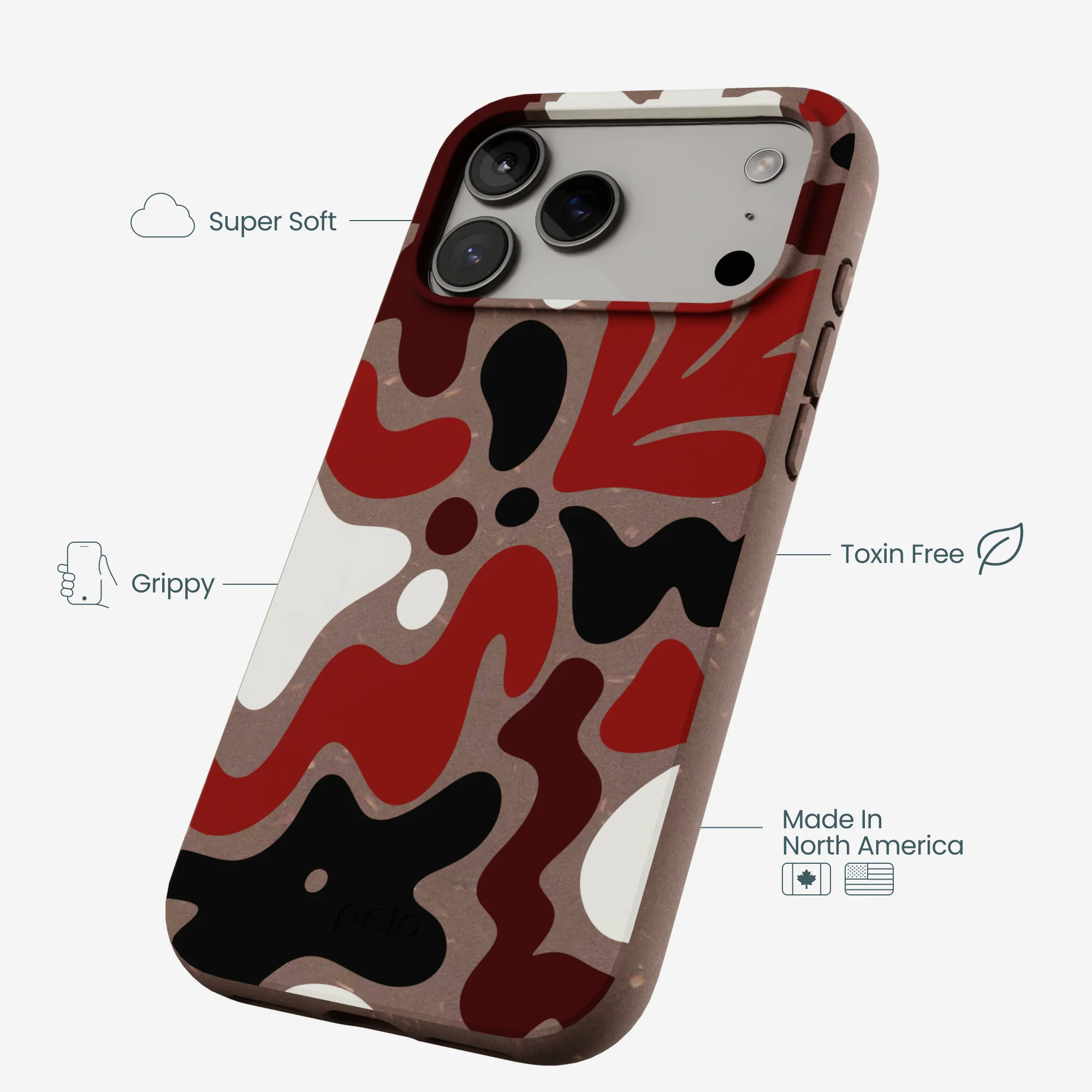 Chocolate Brown Earthy Curves iPhone 17 Pro Max Case - Image 4