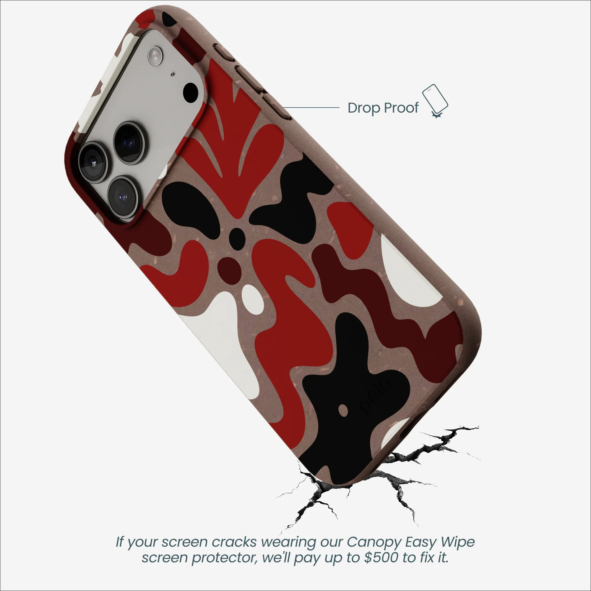 Chocolate Brown Earthy Curves iPhone 17 Pro Max Case - Image 5