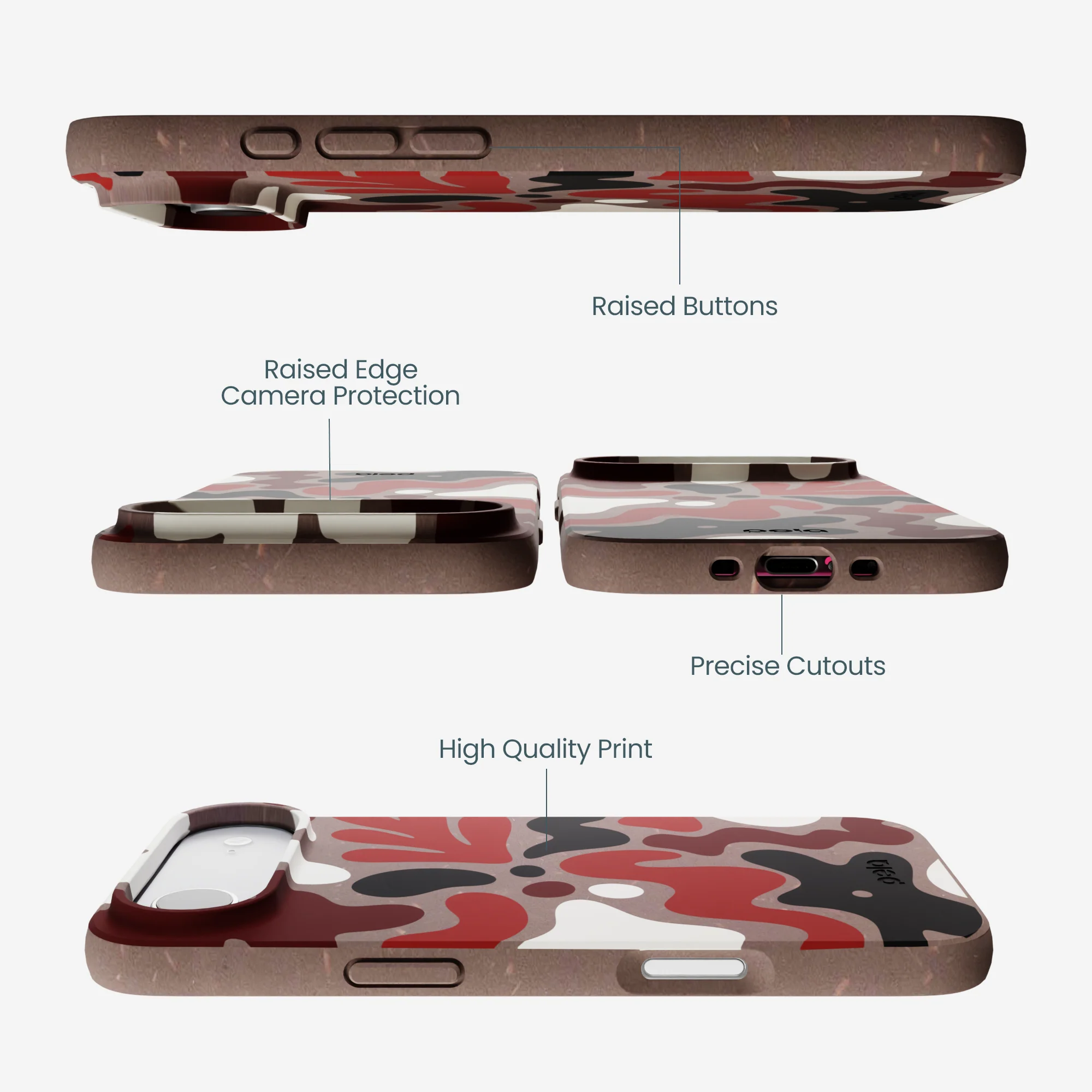 Chocolate Brown Earthy Curves iPhone Air Case - Image 3