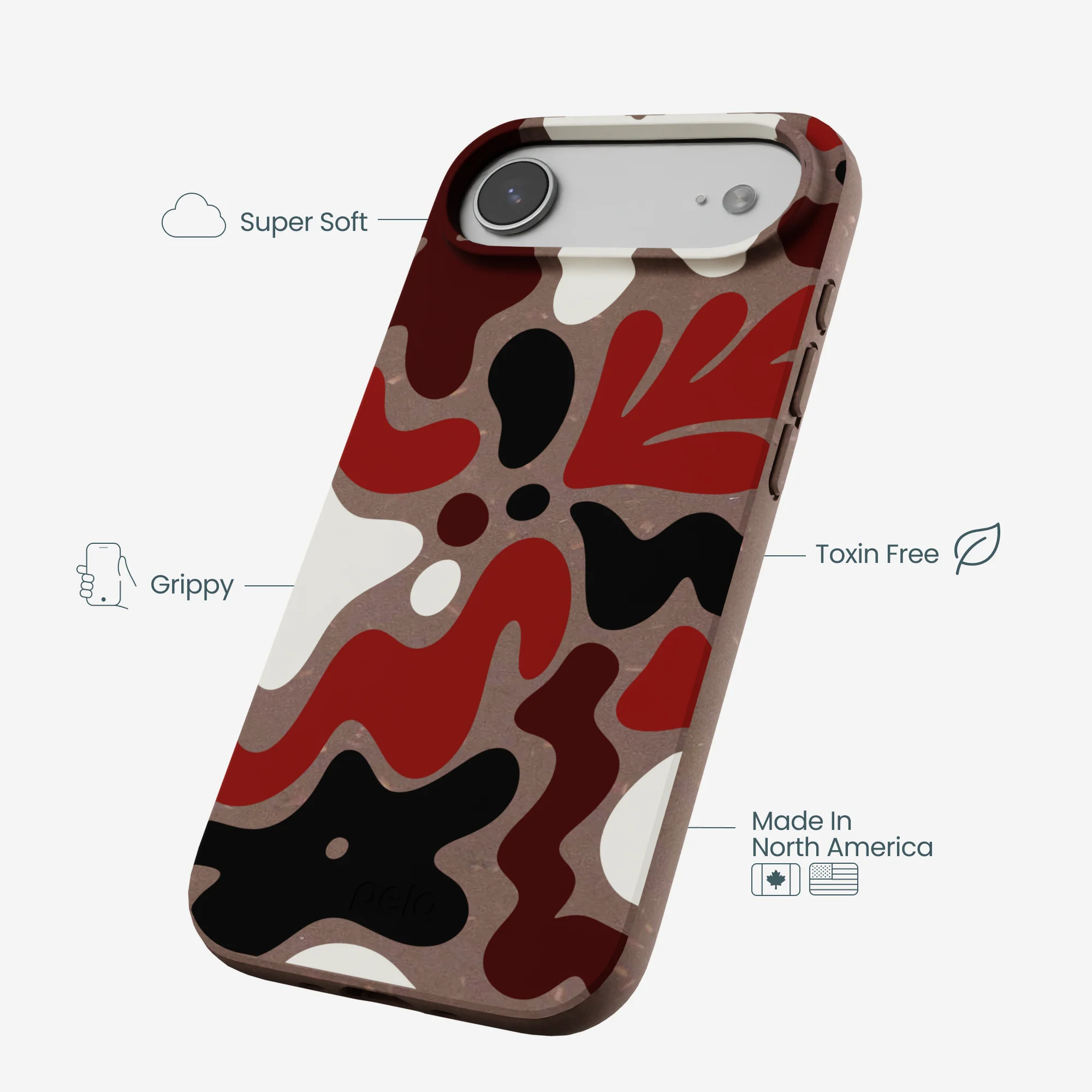 Chocolate Brown Earthy Curves iPhone Air Case - Image 4