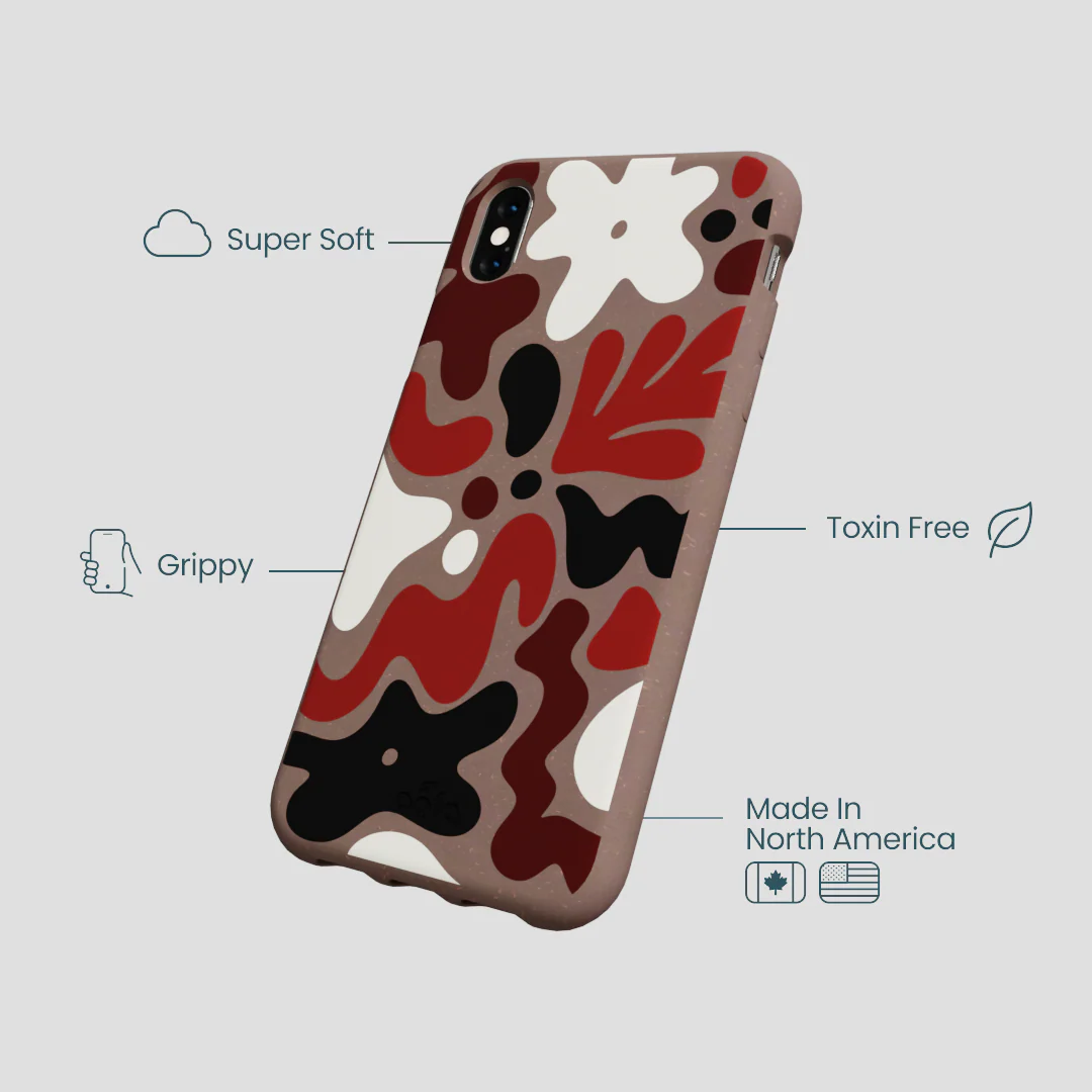 Chocolate Brown Earthy Curves iPhone XR Case - Image 4