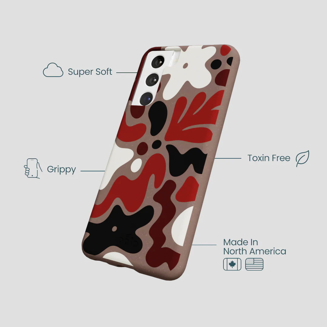 Chocolate Brown Earthy Curves Samsung Galaxy S21 Case - Image 4