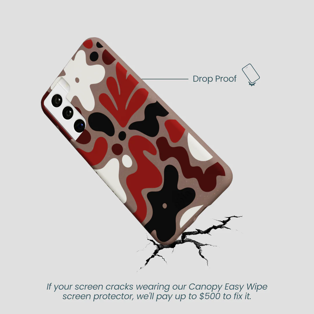Chocolate Brown Earthy Curves Samsung Galaxy S21 Case - Image 5