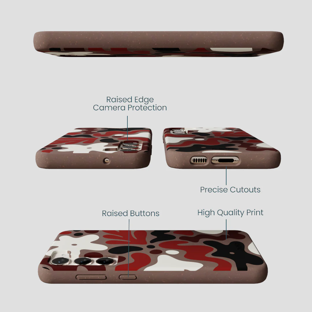 Chocolate Brown Earthy Curves Samsung Galaxy S23+(Plus) Case - Image 3