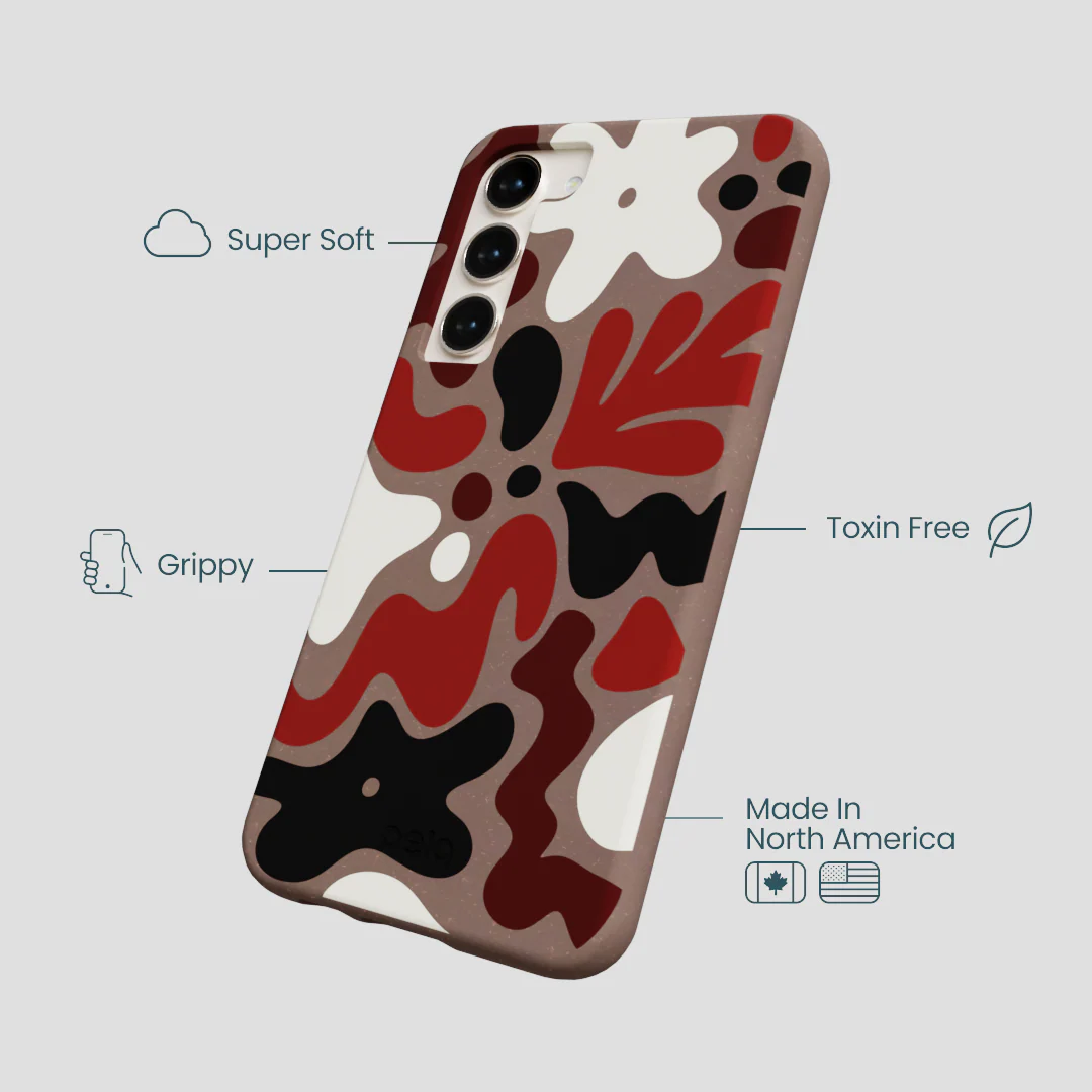 Chocolate Brown Earthy Curves Samsung Galaxy S23+(Plus) Case - Image 4