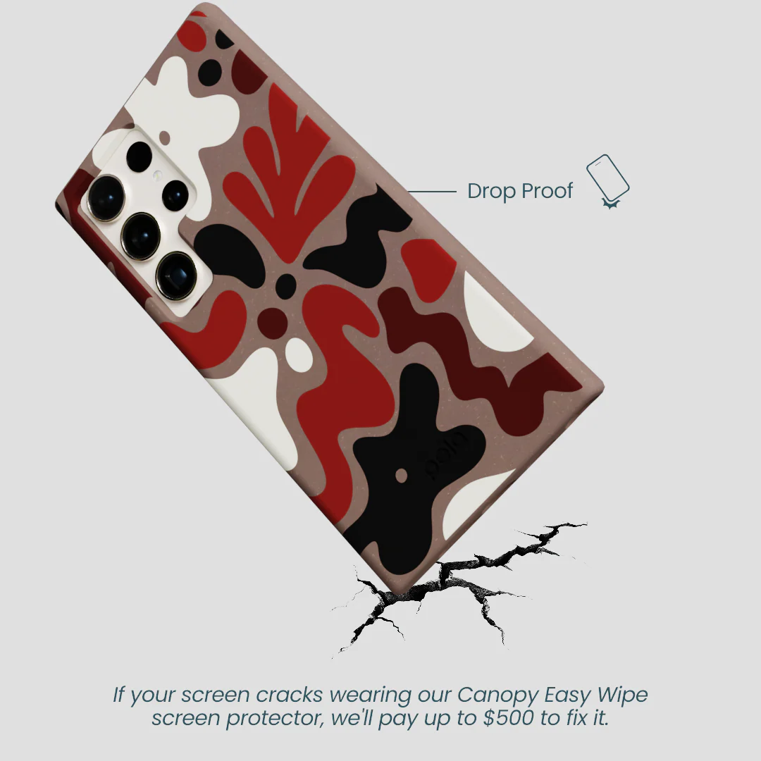 Chocolate Brown Earthy Curves Samsung Galaxy S24 Ultra Case - Image 5