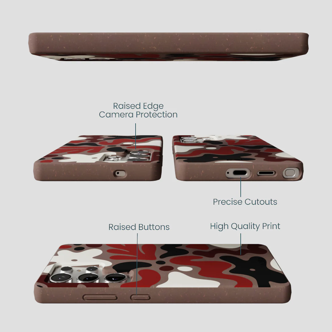Chocolate Brown Earthy Curves Samsung Galaxy S25 Ultra Case - Image 3