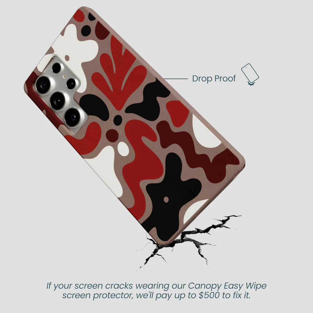 Chocolate Brown Earthy Curves Samsung Galaxy S25 Ultra Case - Image 5