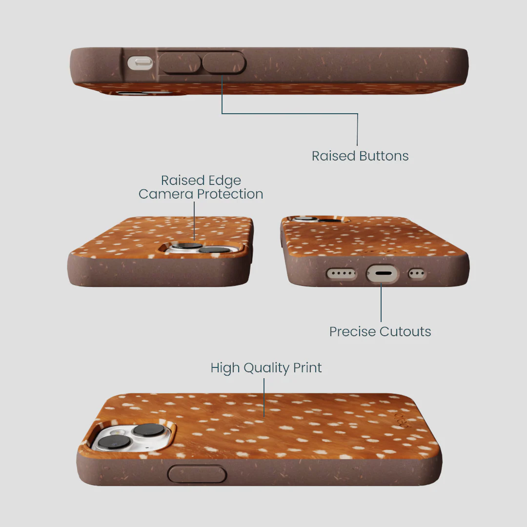 Chocolate Brown Fawn iPhone 13 Case - Image 3