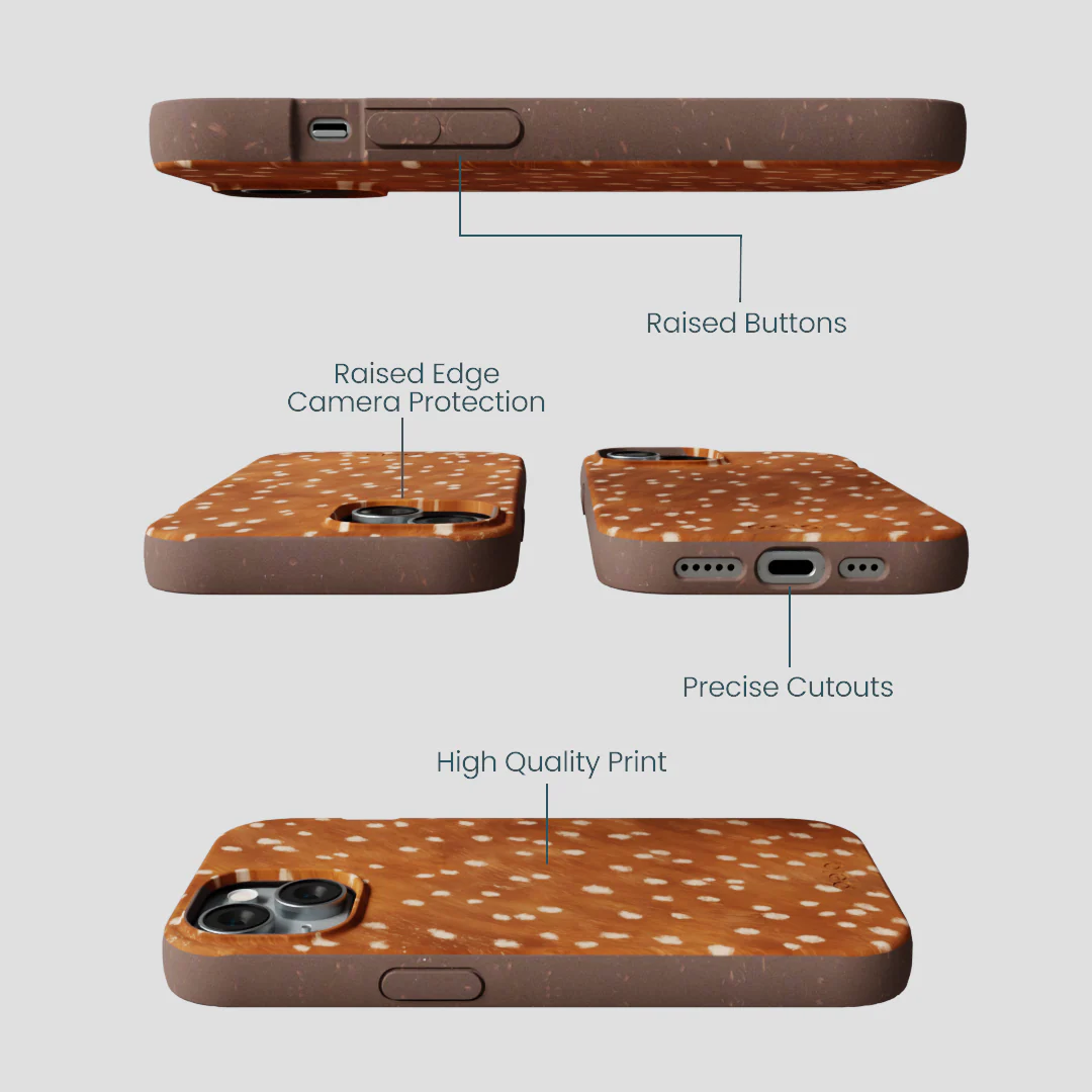 Chocolate Brown Fawn iPhone 14 Case - Image 3