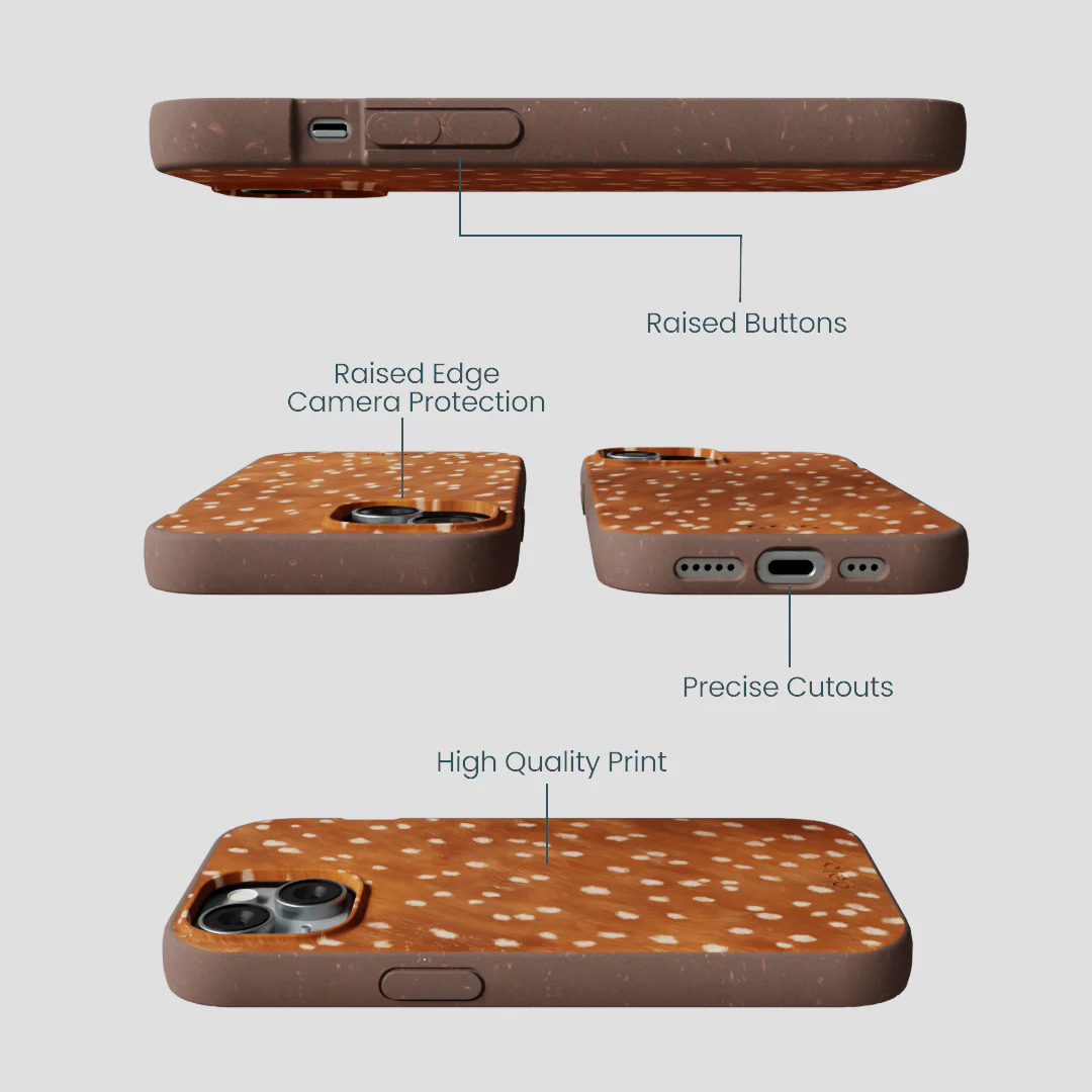 Chocolate Brown Fawn iPhone 15 Case - Image 3