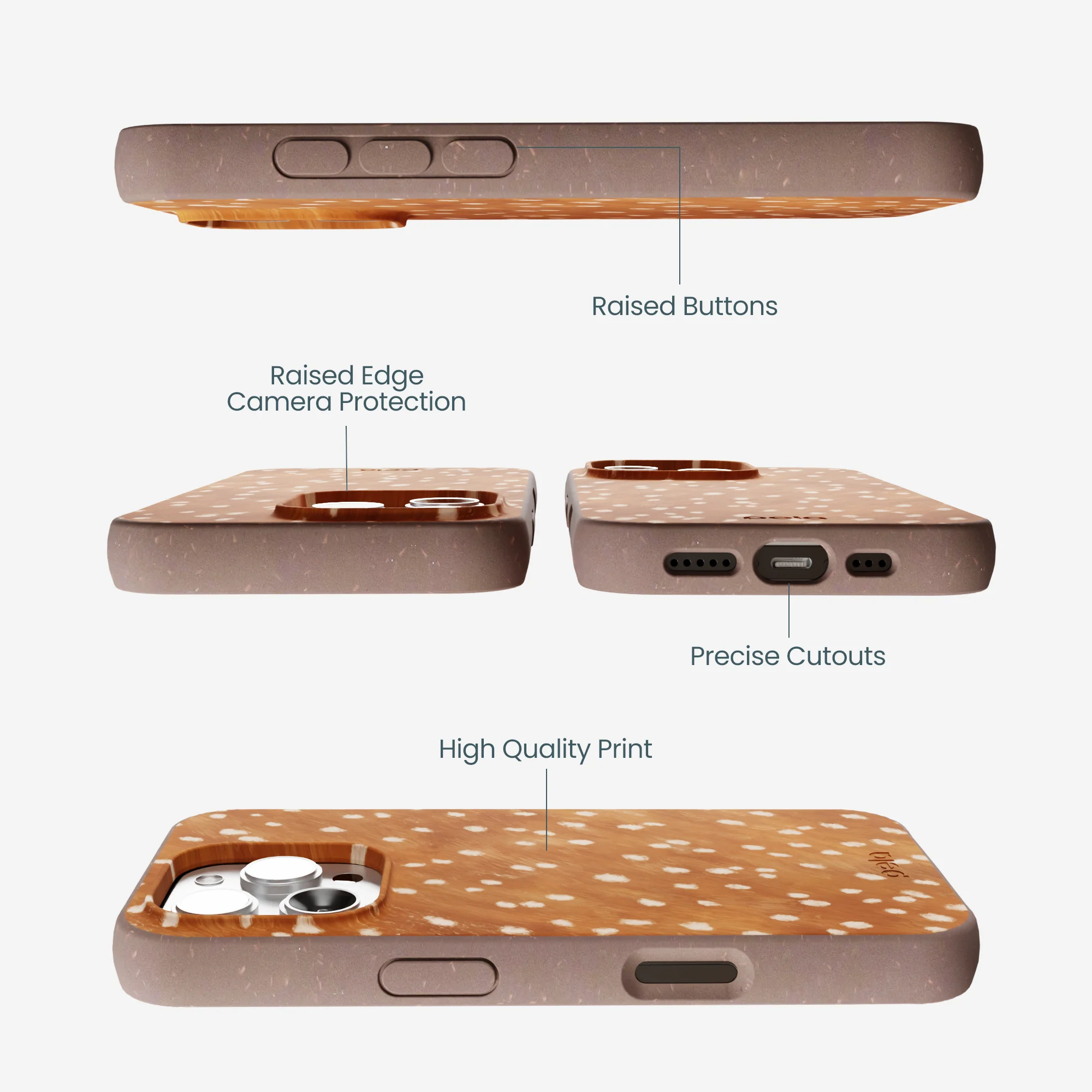 Chocolate Brown Fawn iPhone 16 Pro Max Case - Image 3