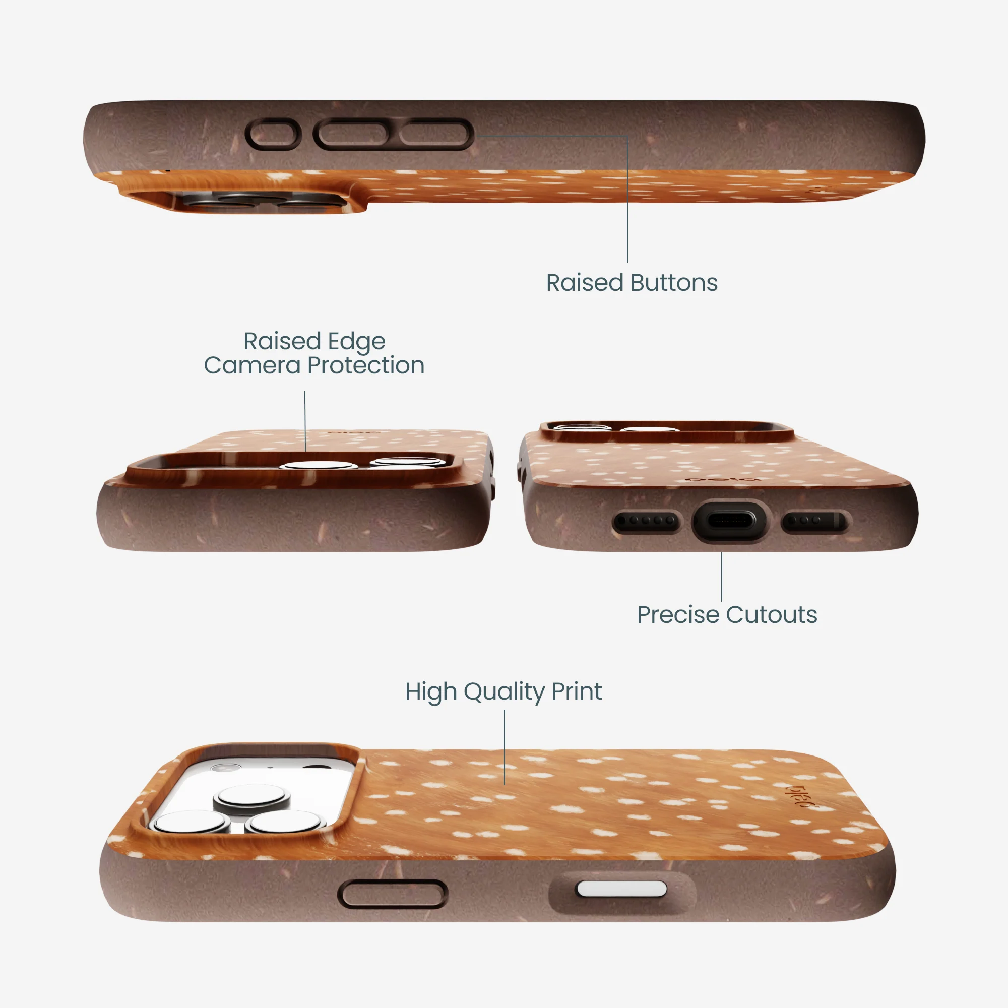 Chocolate Brown Fawn iPhone 17 Pro Case - Image 3