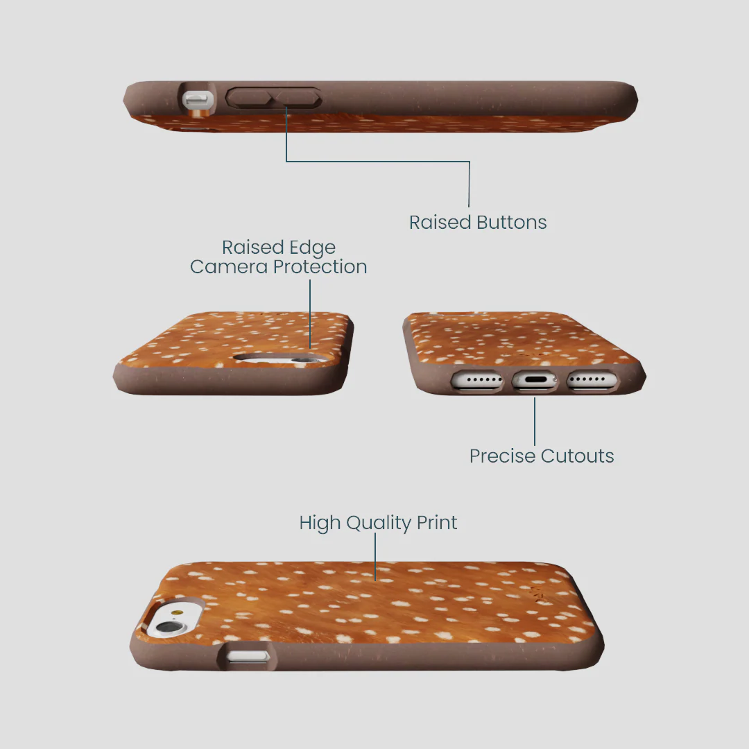 Chocolate Brown Fawn iPhone 6/6s/7/8/SE Case - Image 3