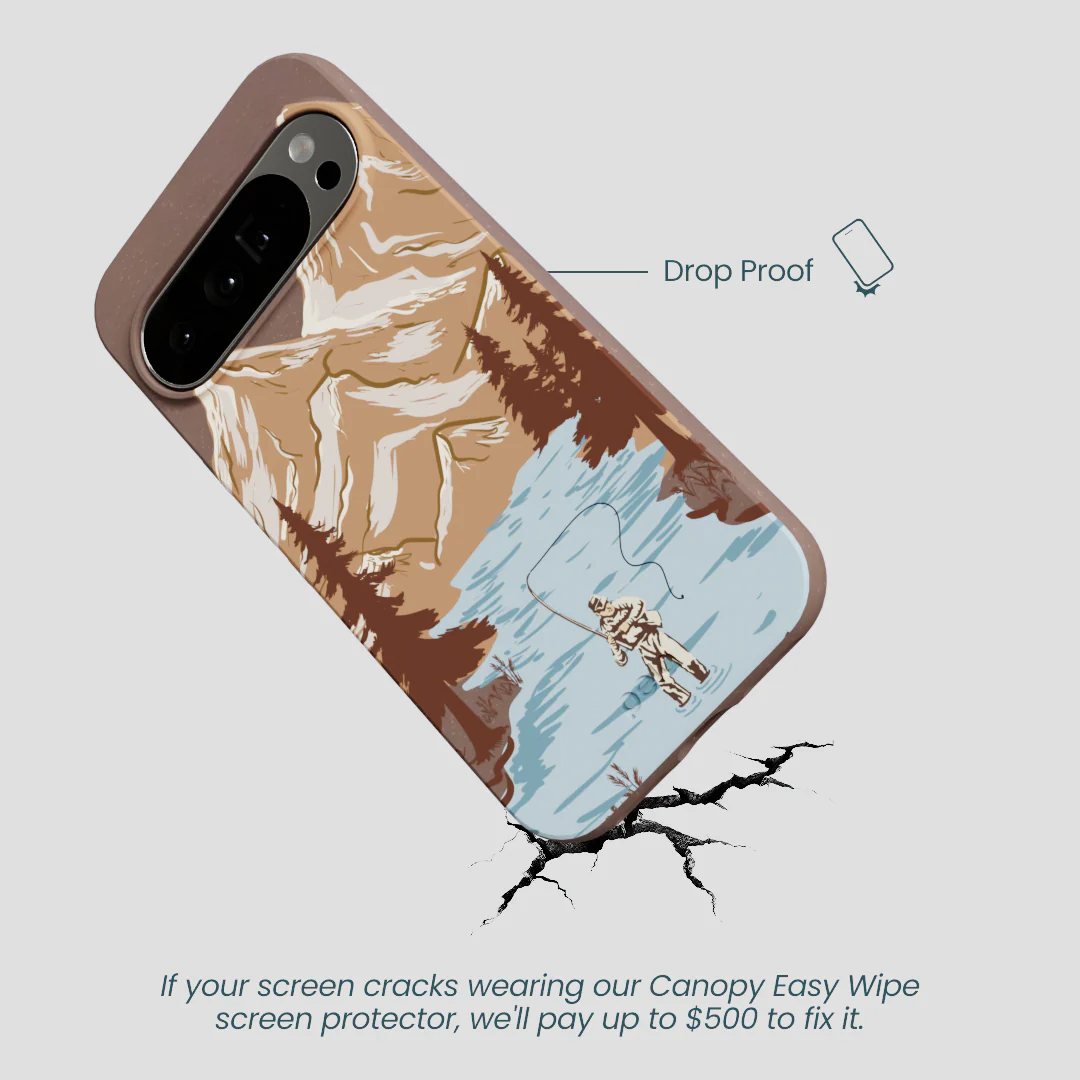 Chocolate Brown Gone Fishing Google Pixel 10 Pro XL Case - Image 5