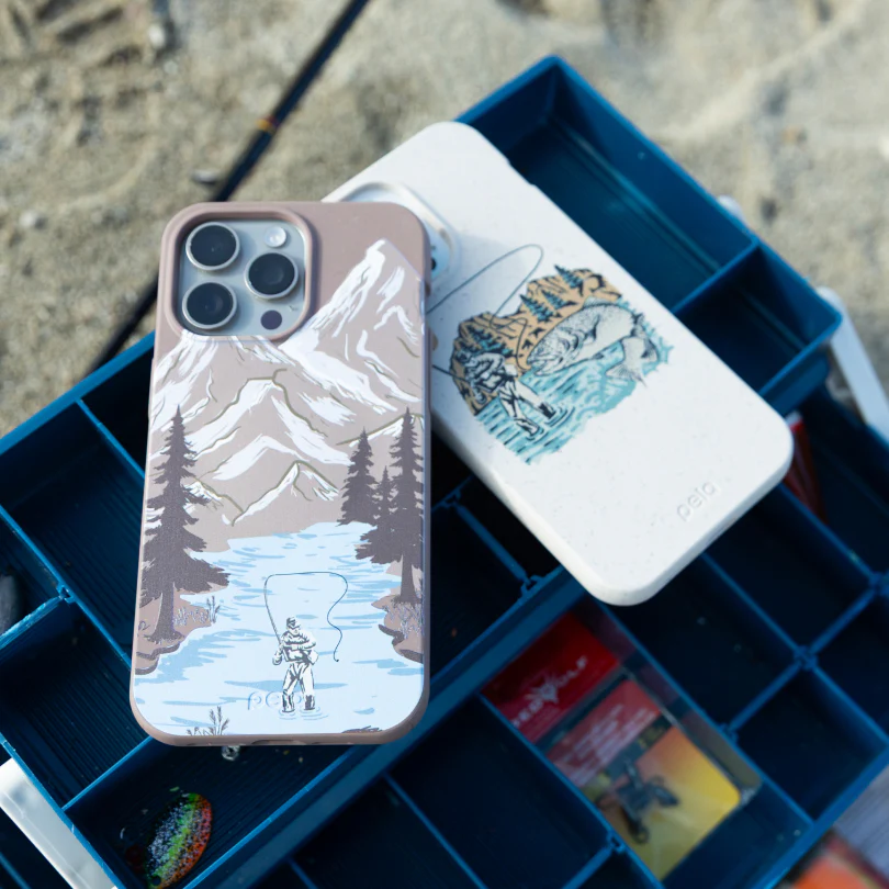 Chocolate Brown Gone Fishing Google Pixel 7 Pro Case - Image 6