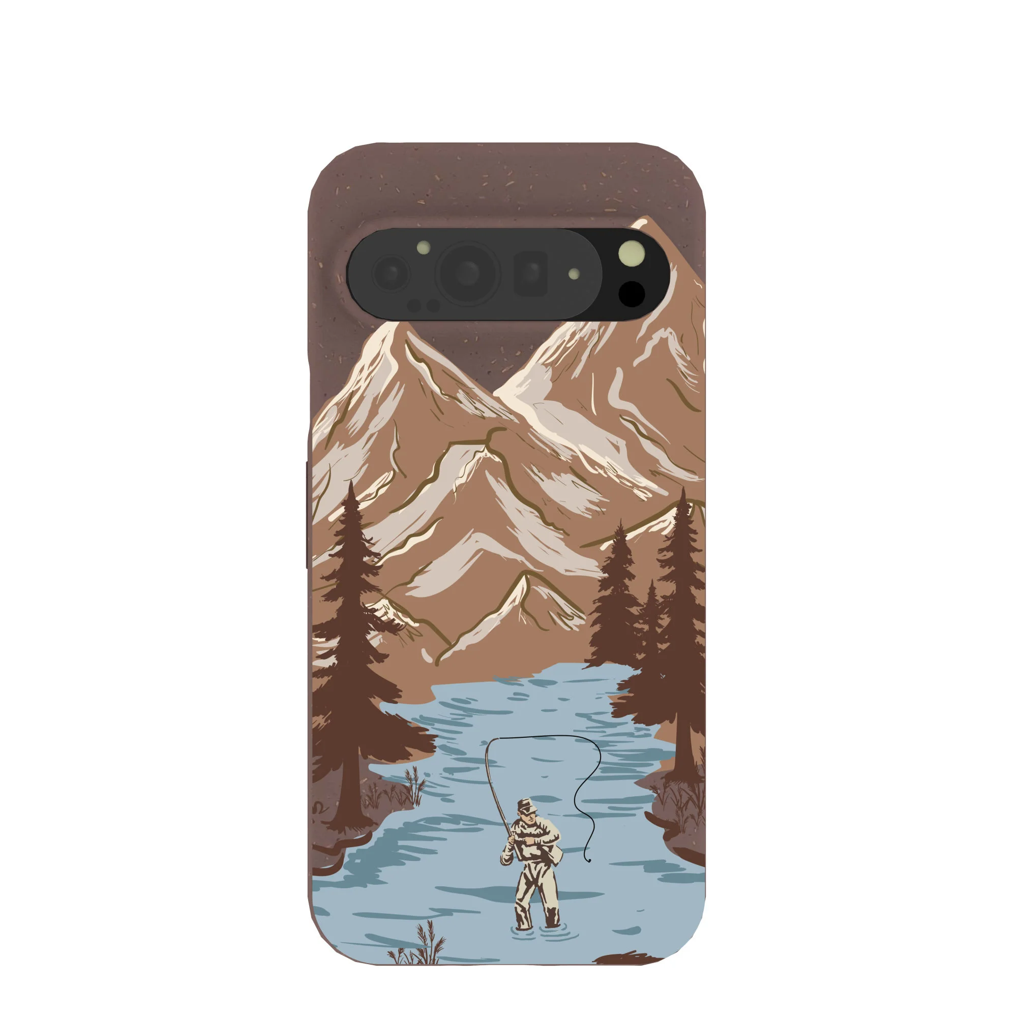 Chocolate Brown Gone Fishing Google Pixel 9 Pro XL Case