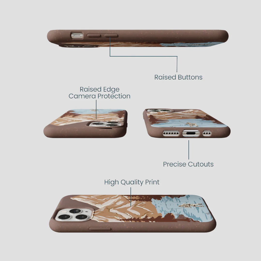 Chocolate Brown Gone Fishing iPhone 11 Pro Case - Image 3