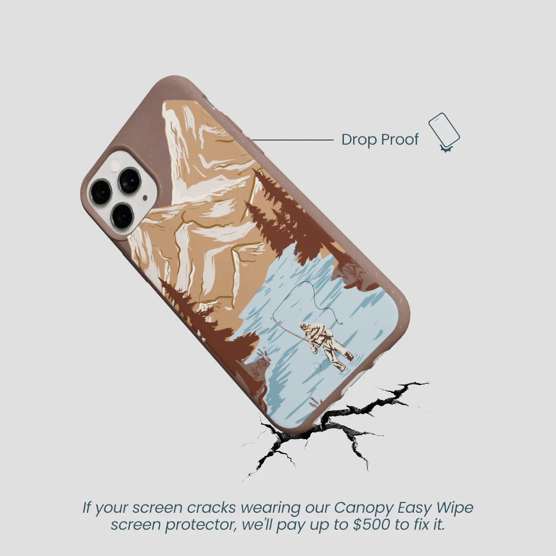 Chocolate Brown Gone Fishing iPhone 11 Pro Case - Image 5