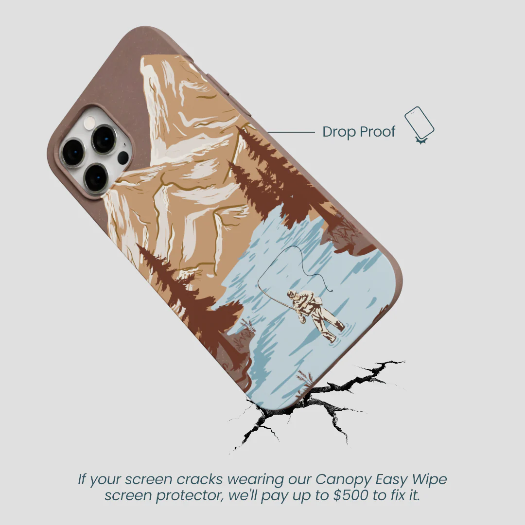Chocolate Brown Gone Fishing iPhone 12 Pro Max Case - Image 5
