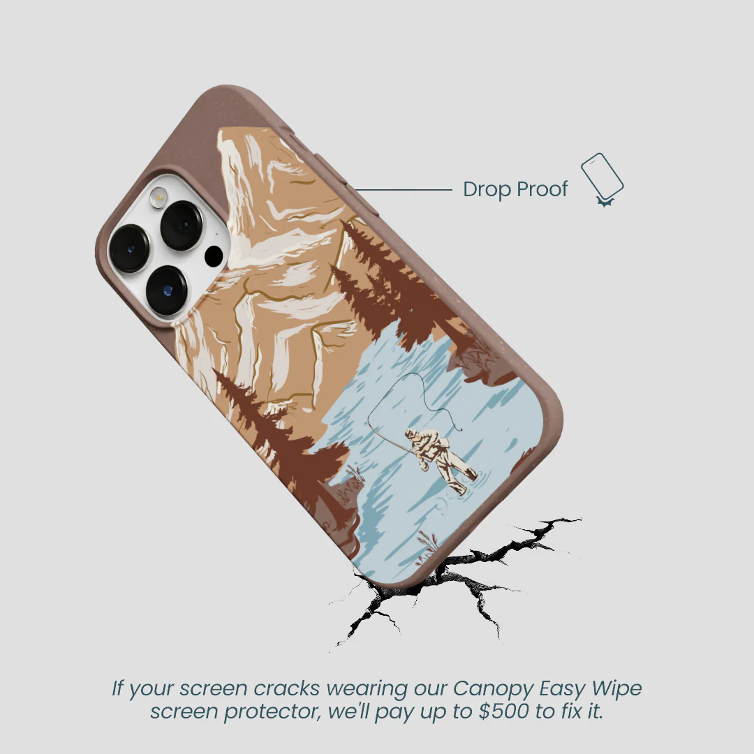 Chocolate Brown Gone Fishing iPhone 13 Pro Case - Image 5